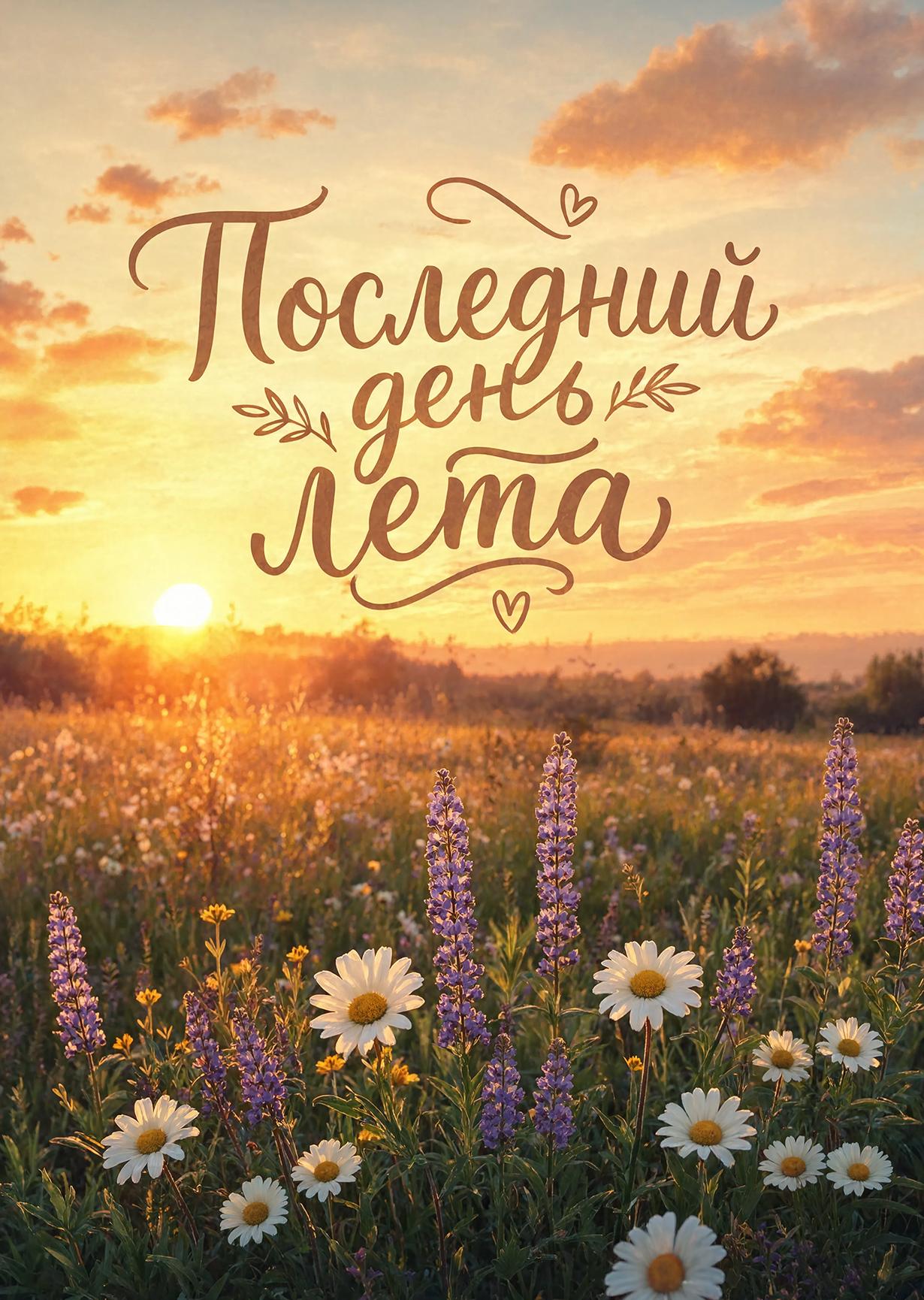 Открытка последний день лета #1