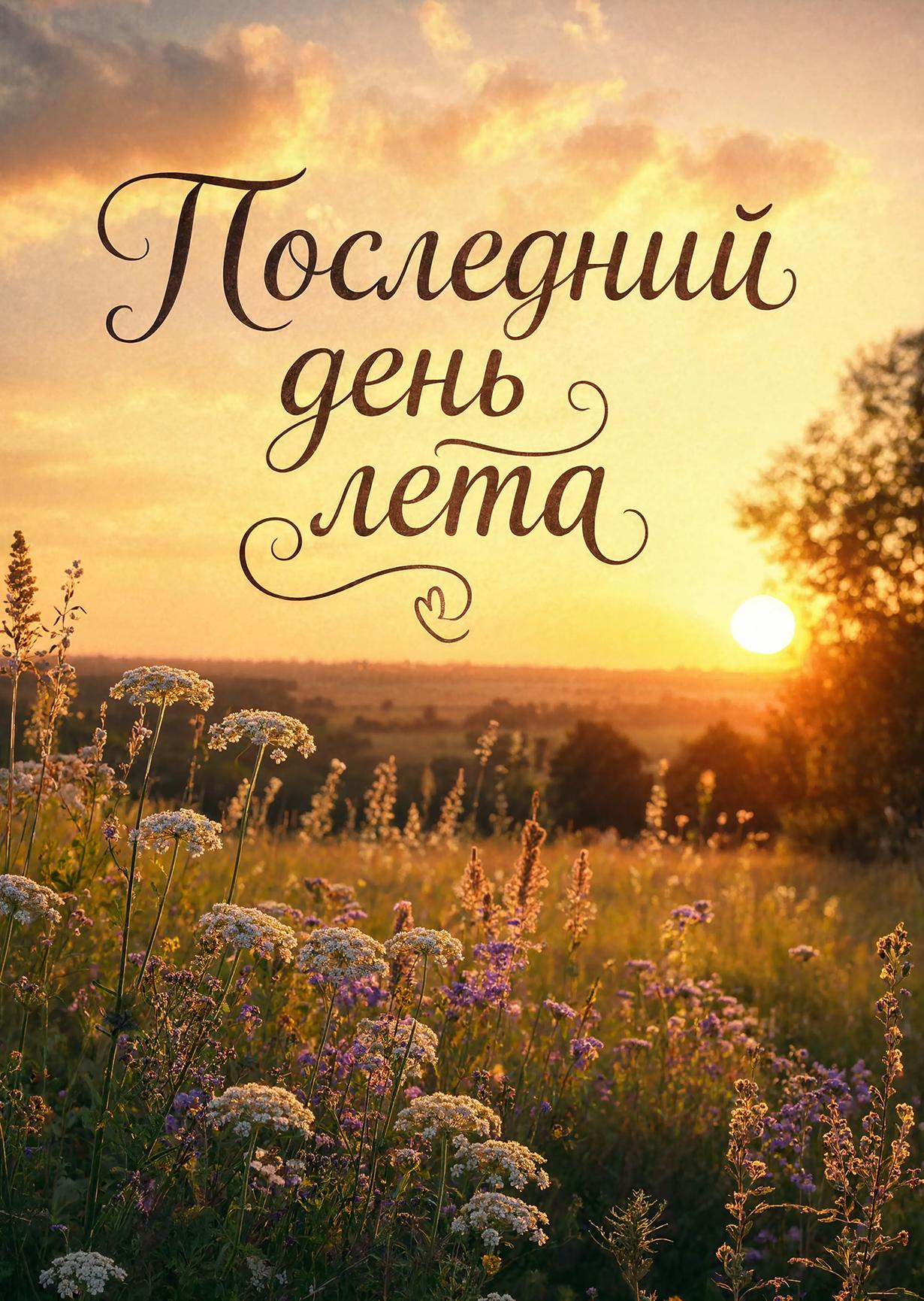 Открытка последний день лета #2