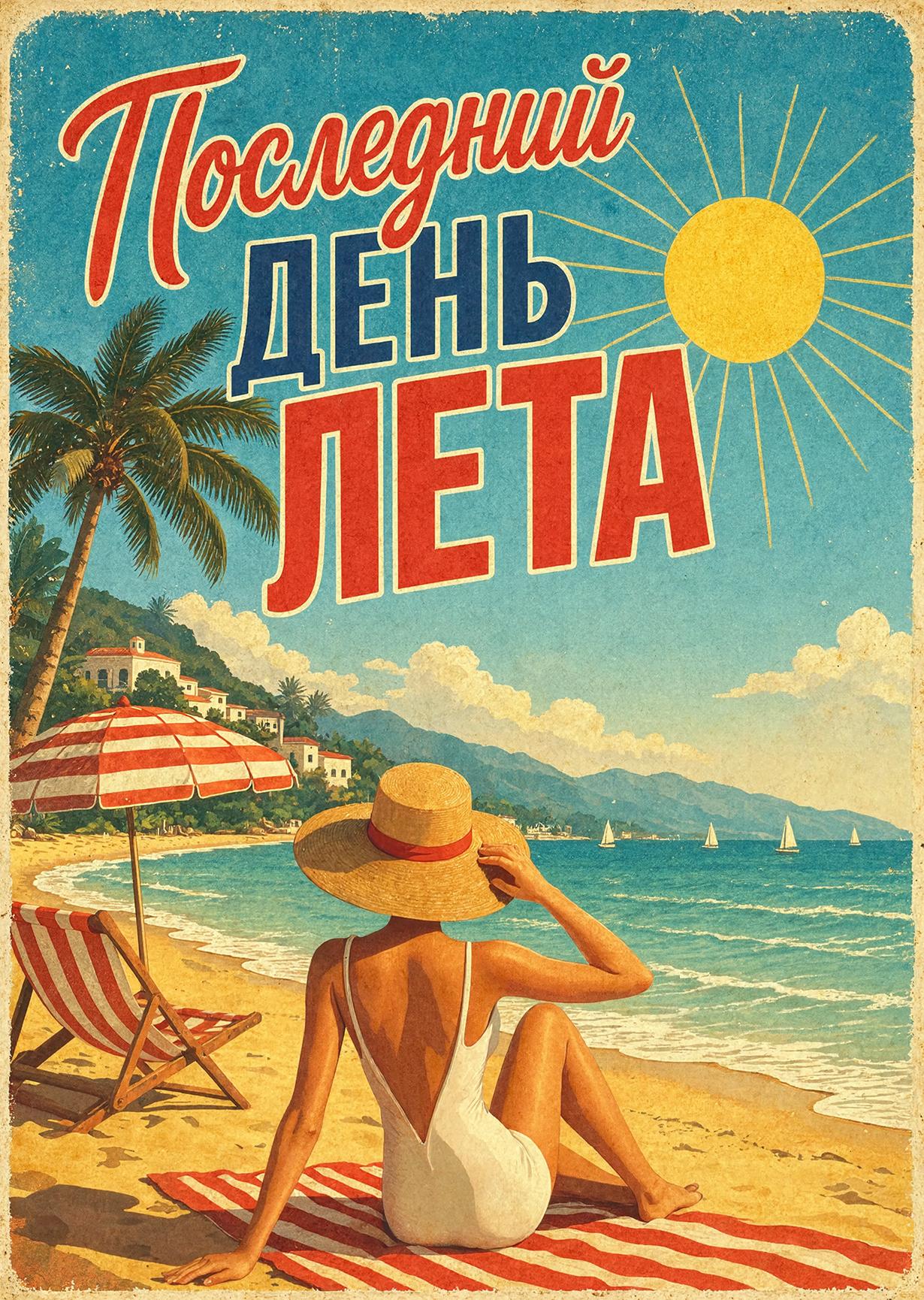 Открытка последний день лета #7