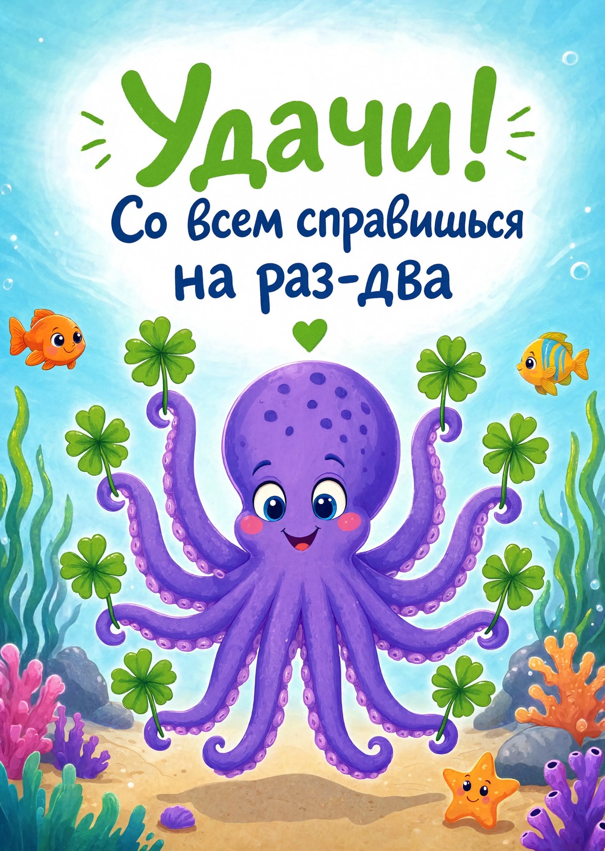 Открытка "Удачи" #5