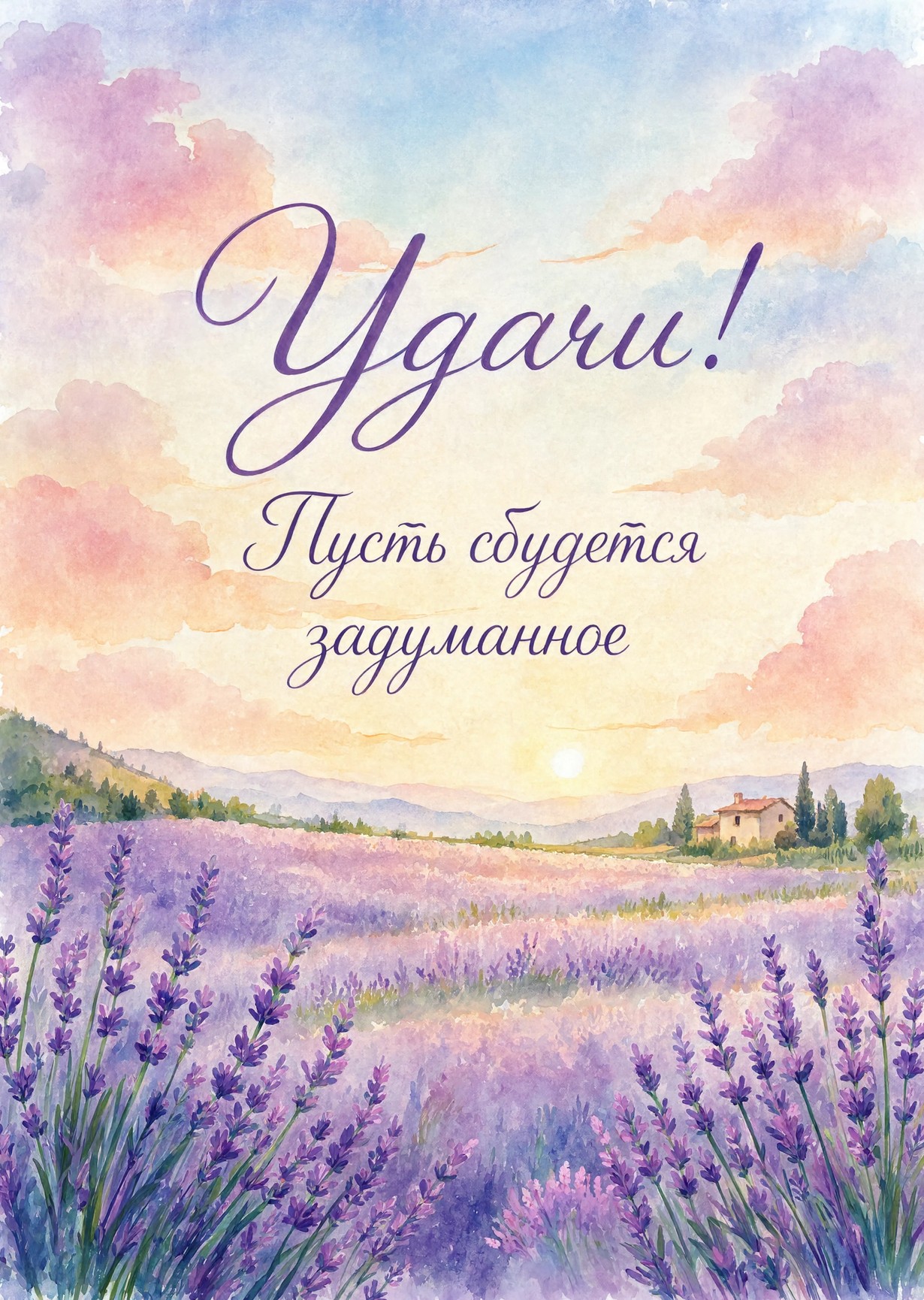 Открытка "Удачи" #4