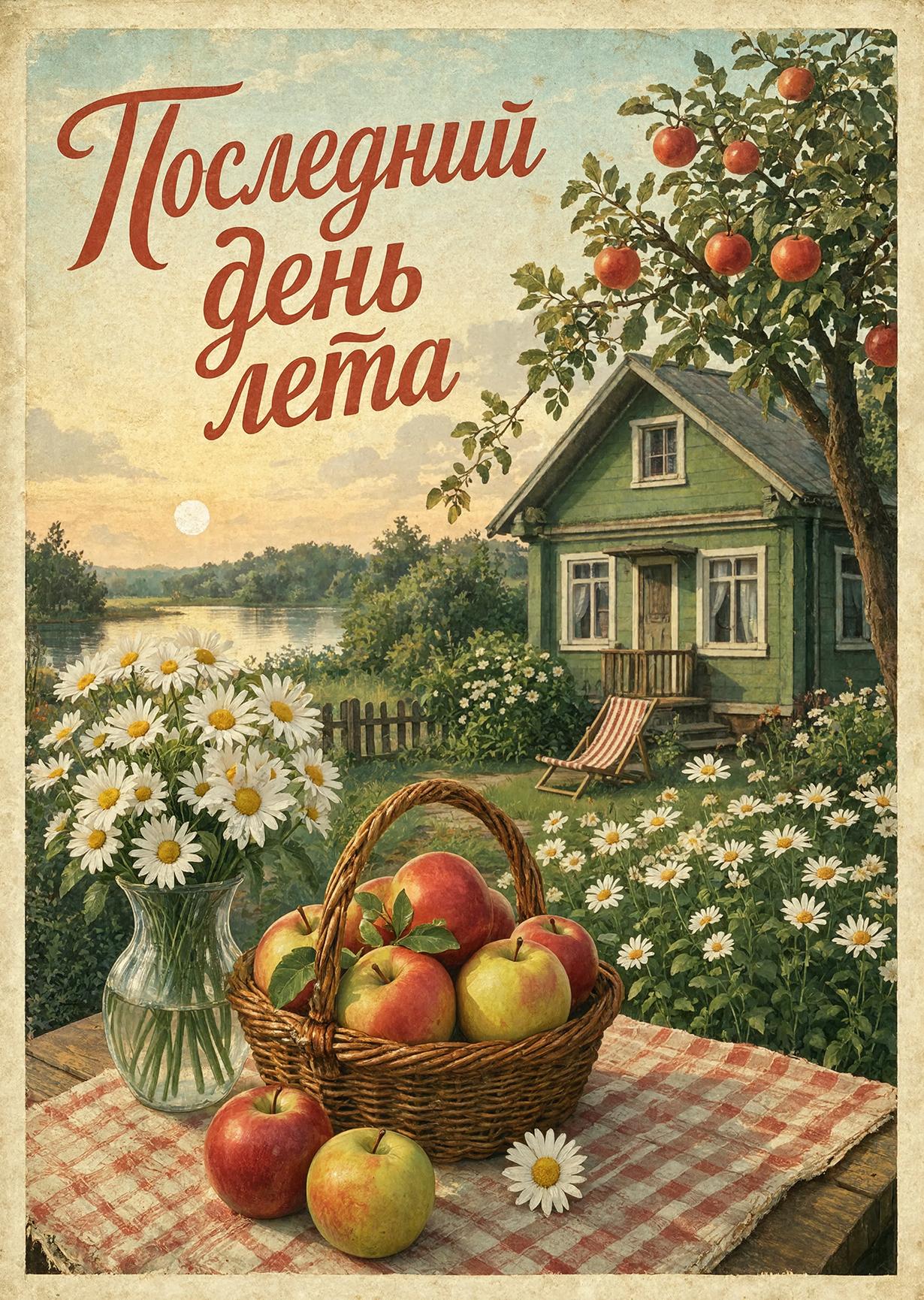 Открытка последний день лета #14