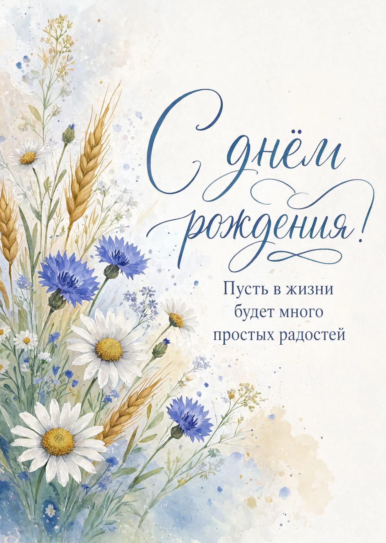 Открытка "С днем рождения женщине" #7