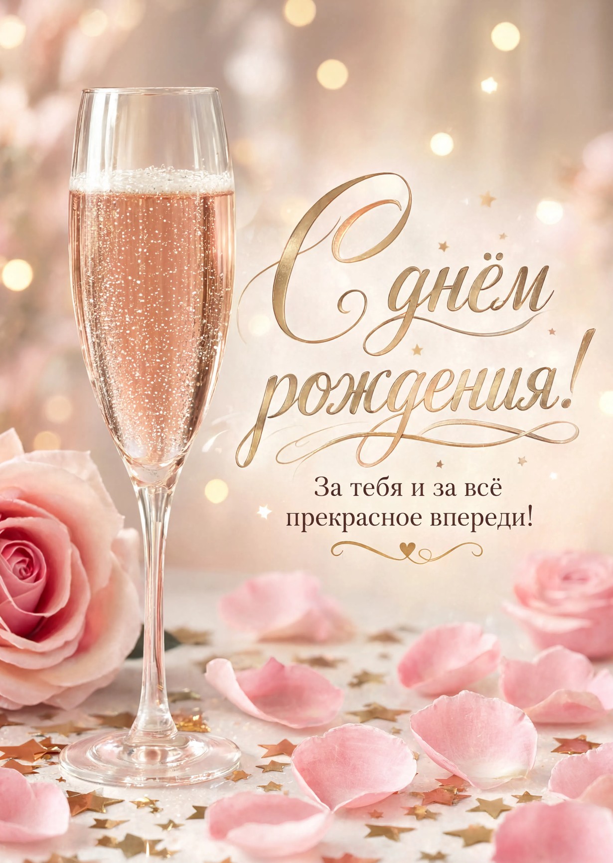 Открытка "С днем рождения женщине" #25