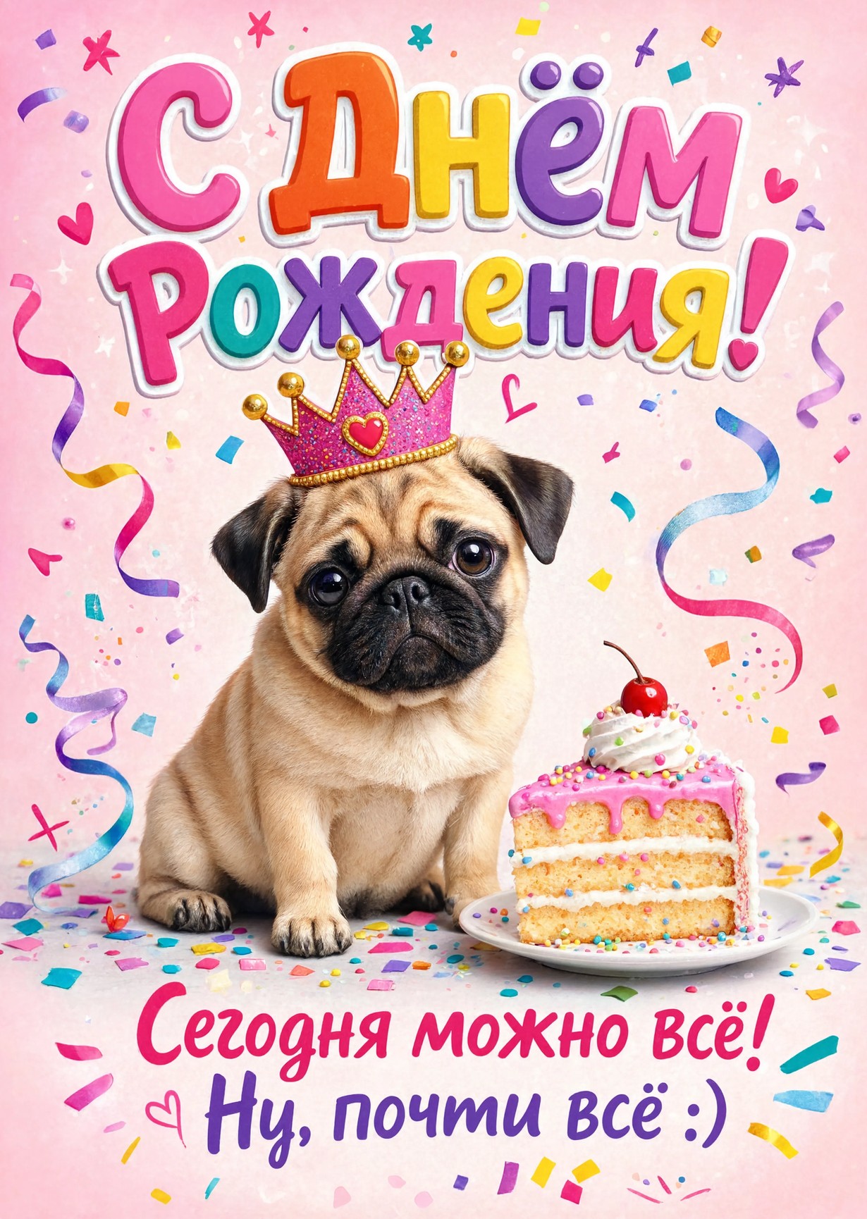 Открытка "С днем рождения женщине" #10