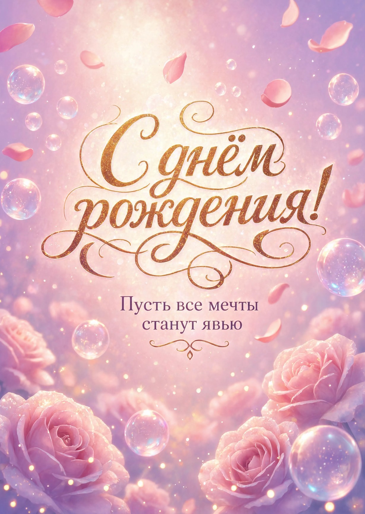 Открытка "С днем рождения женщине" #5