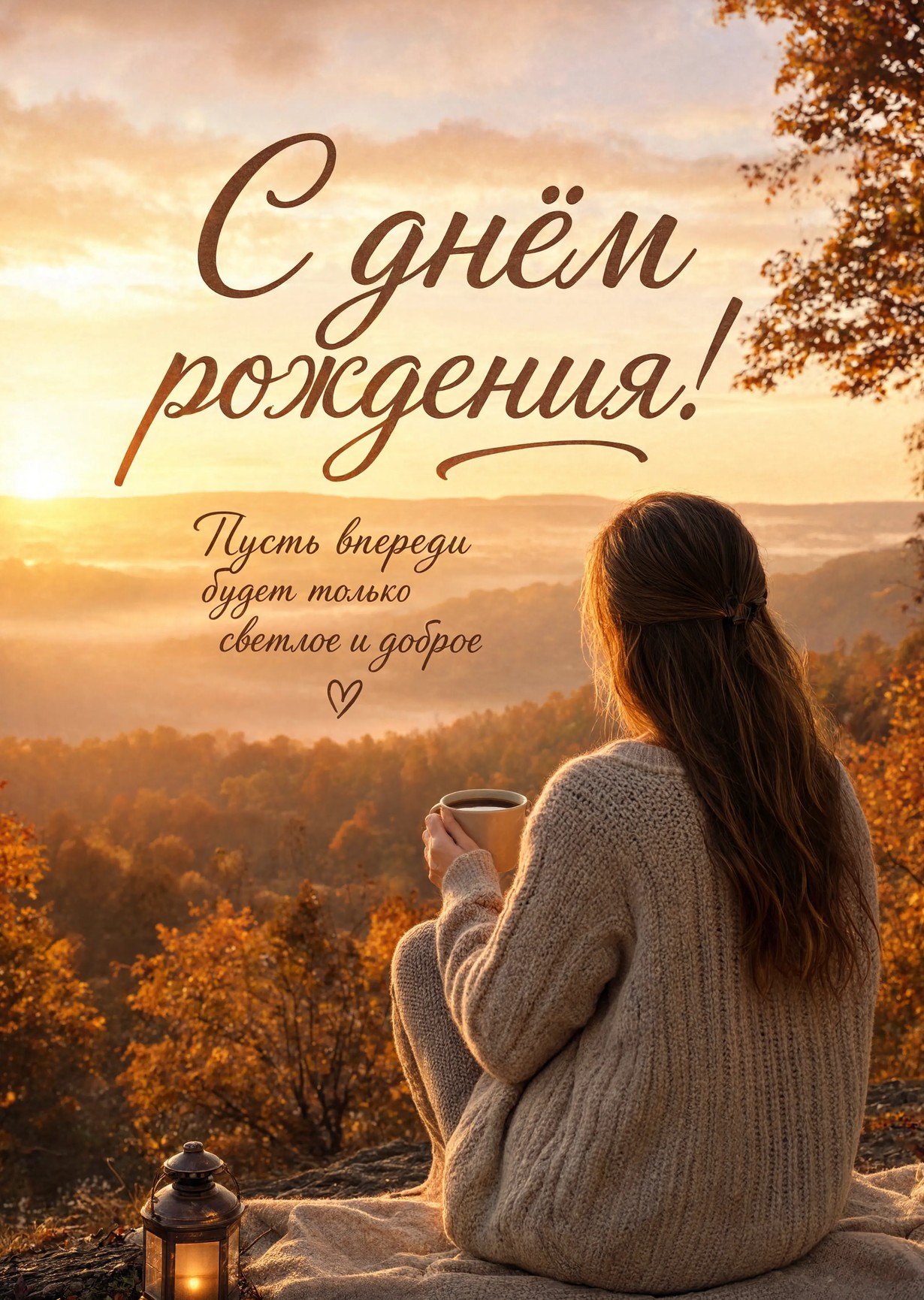 Открытка "С днем рождения женщине" #3