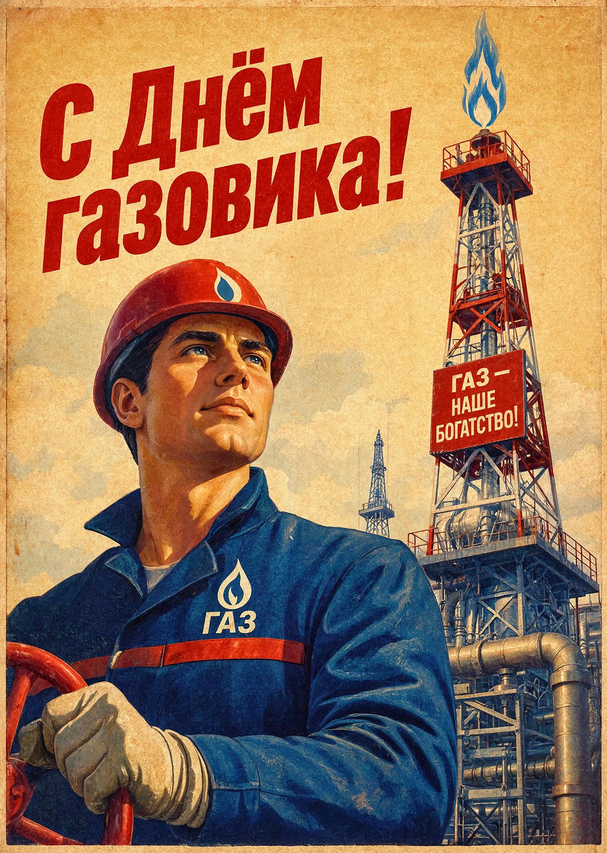 Открытка С Днём Газовика #2