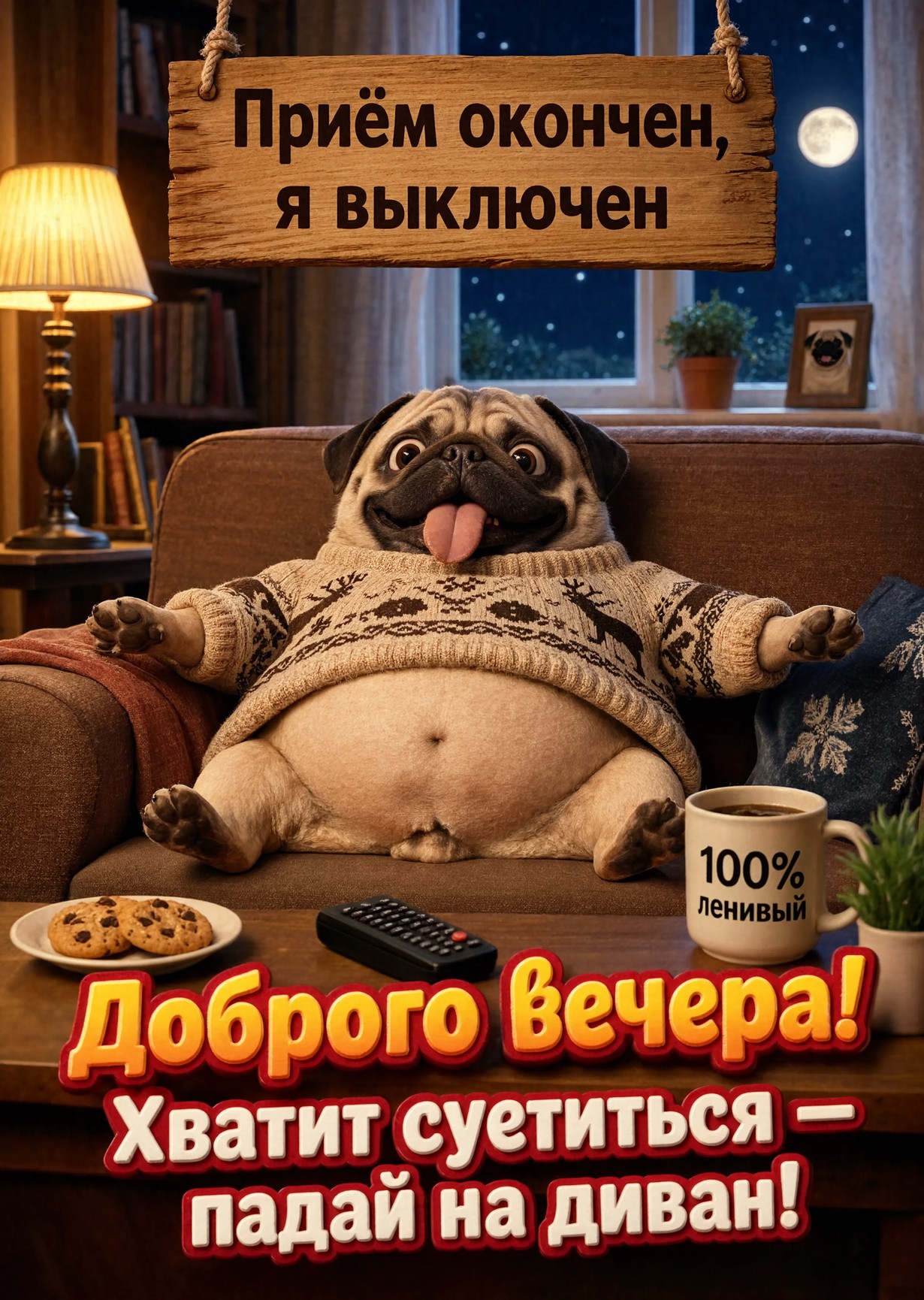 Открытка Доброго вечера #75