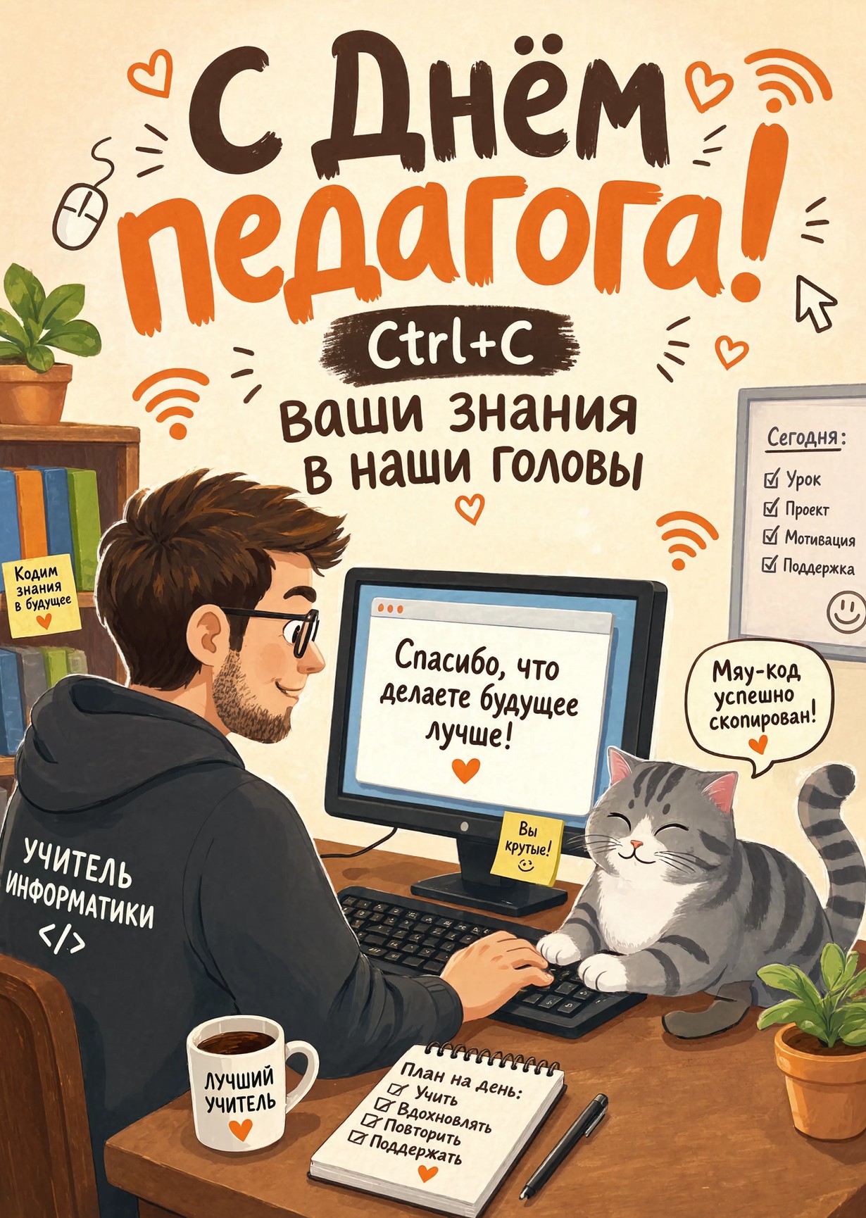 Открытки с Днем Педагога-25