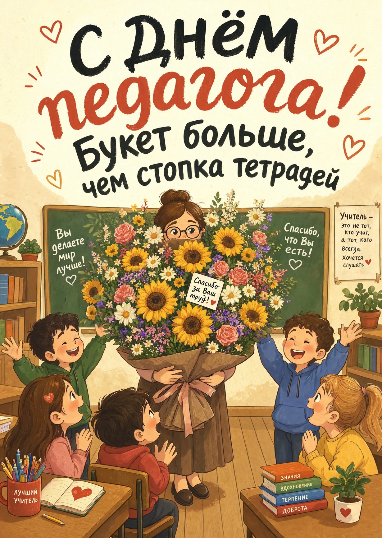 Открытки с Днем Педагога-32