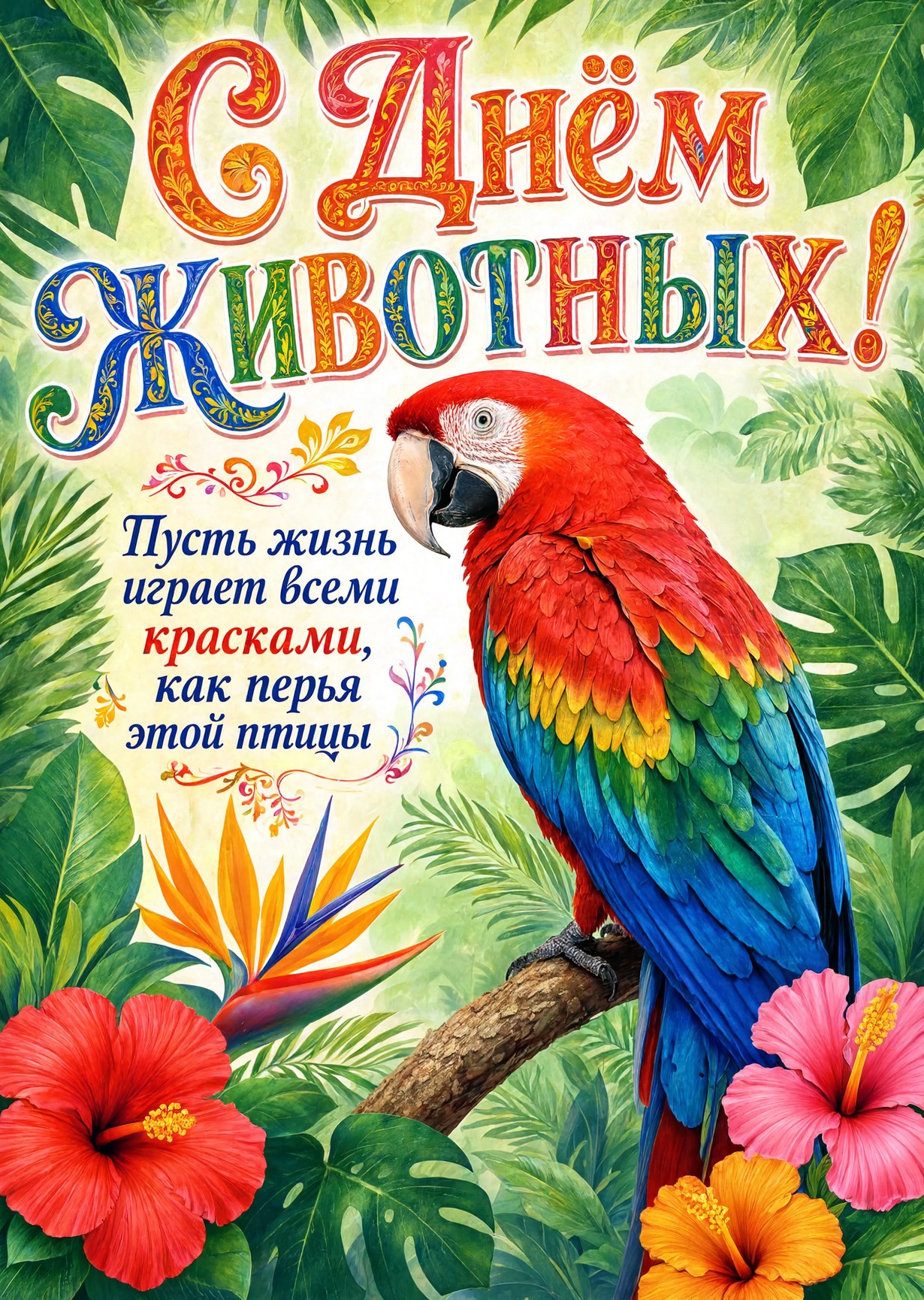 открытки с днем животных-17