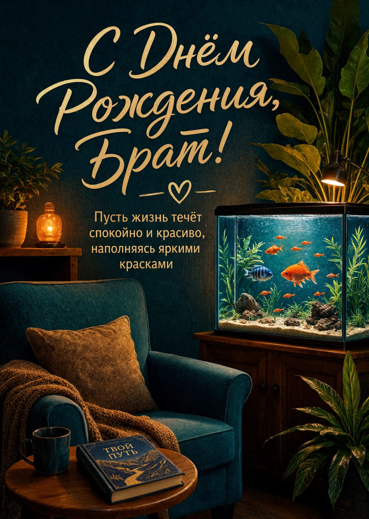 Открытка С днём рождения брату  #6