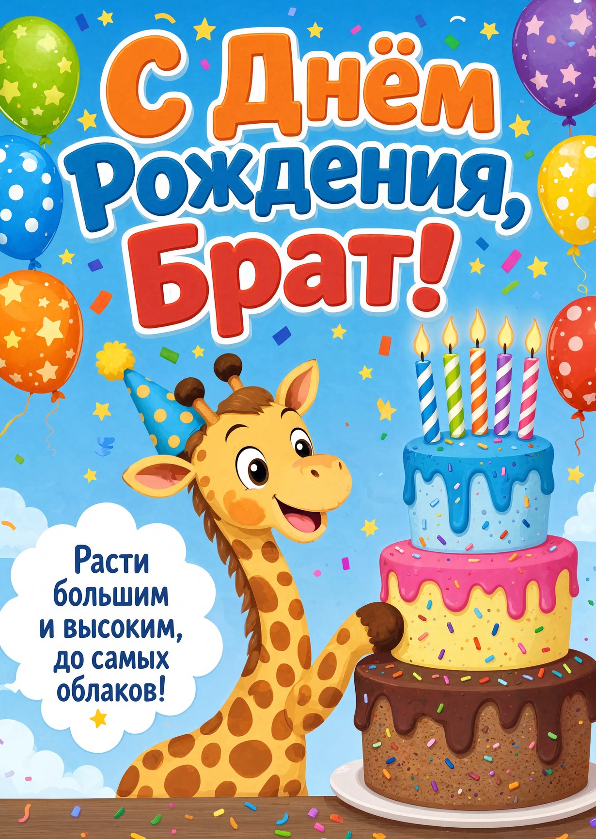 Открытка С днём рождения брату  #33