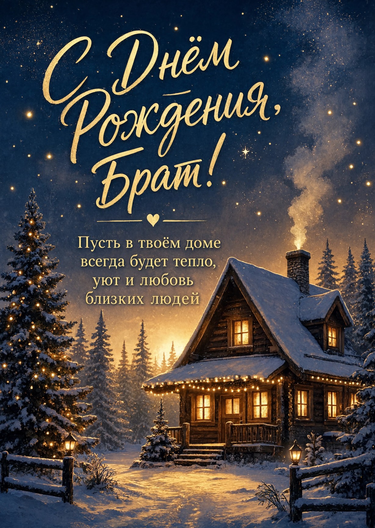 Открытка С днём рождения брату  #54