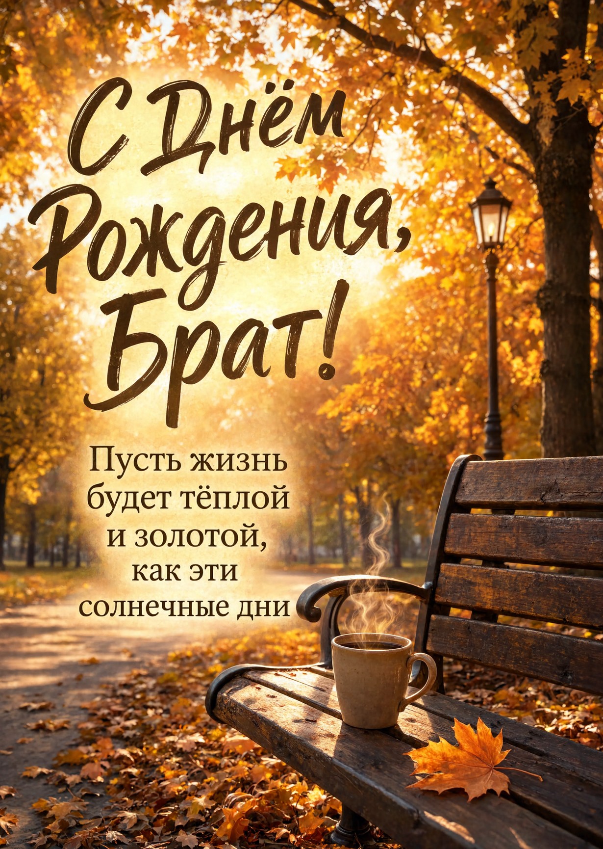 Открытка С днём рождения брату  #15