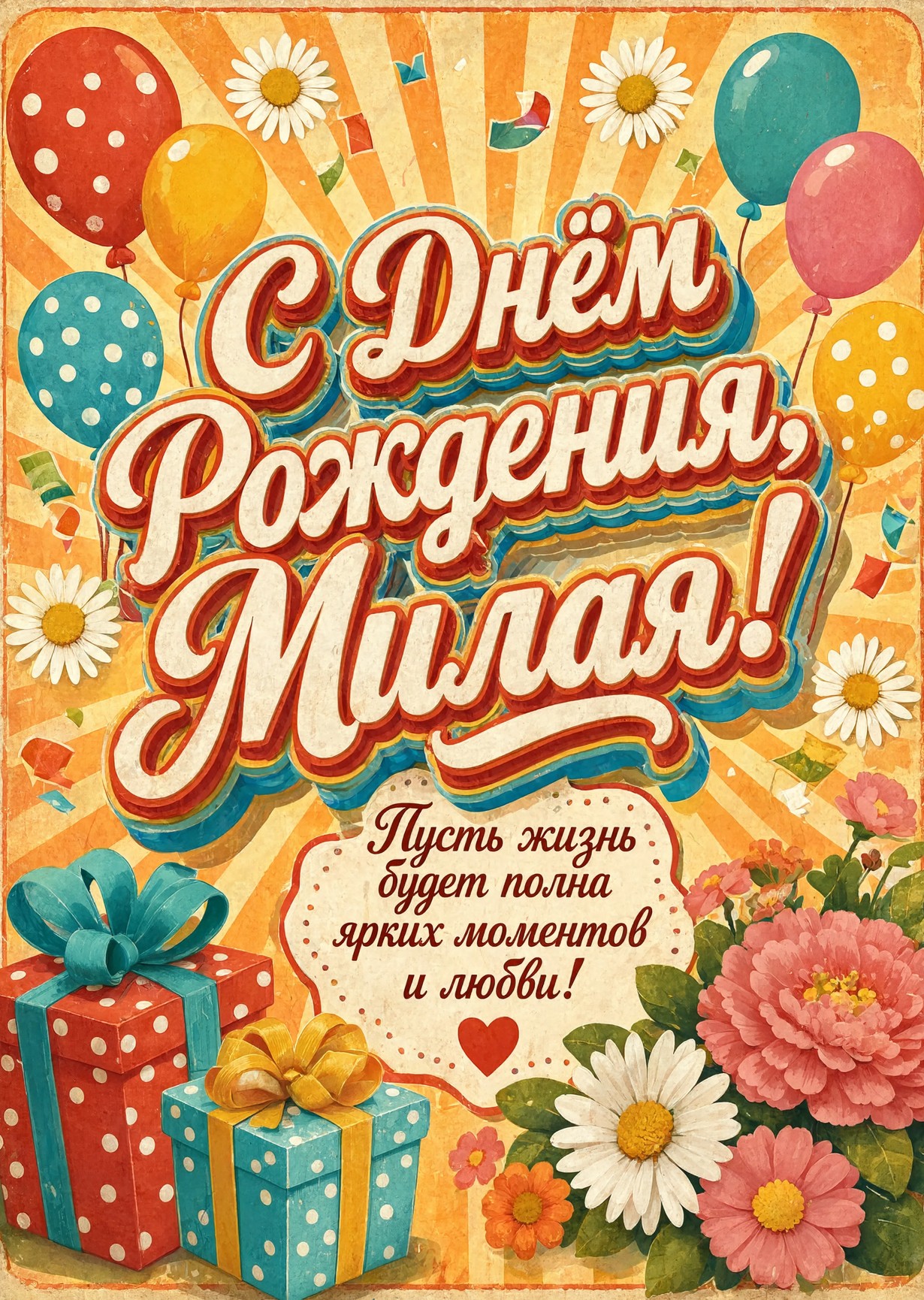Открытка "С днем рождения женщине" #79