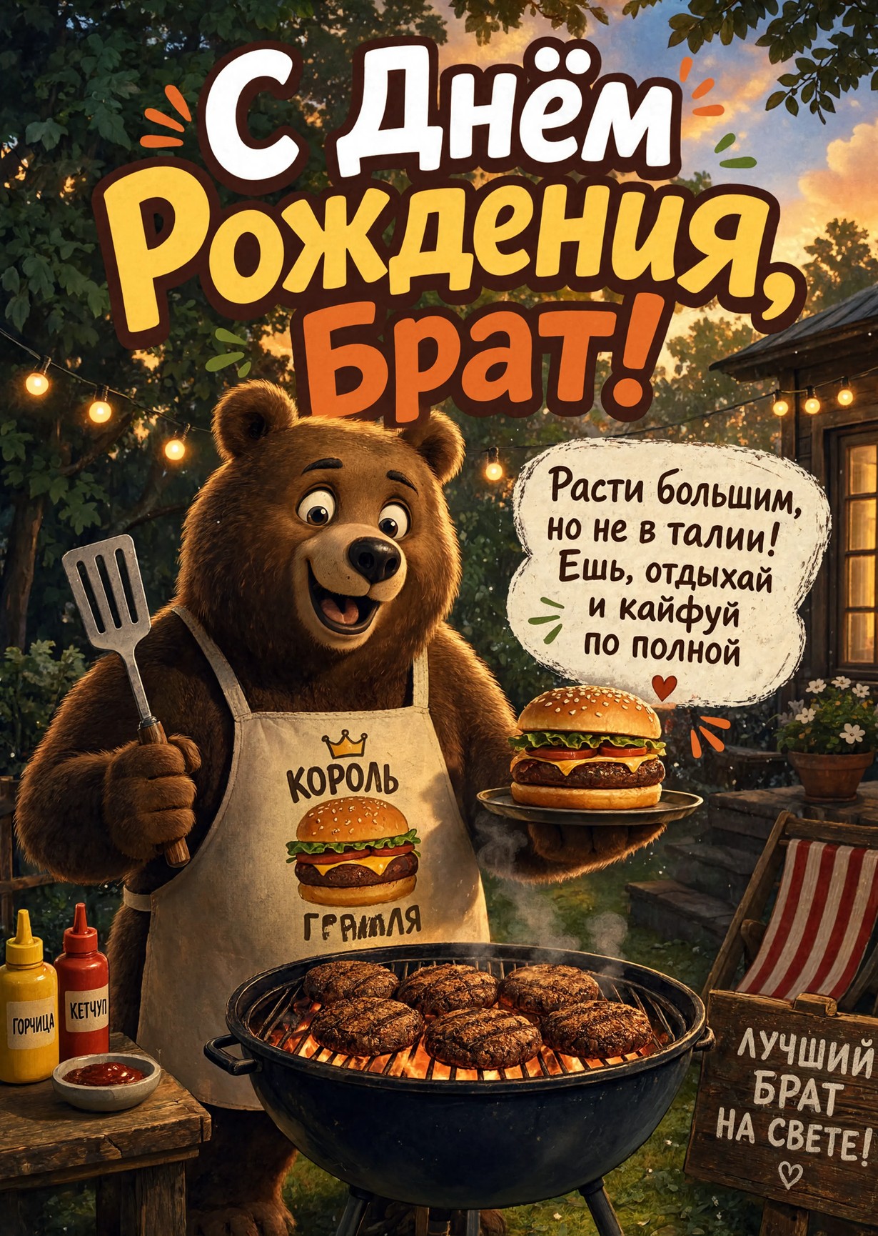 Открытка С днём рождения брату  #75