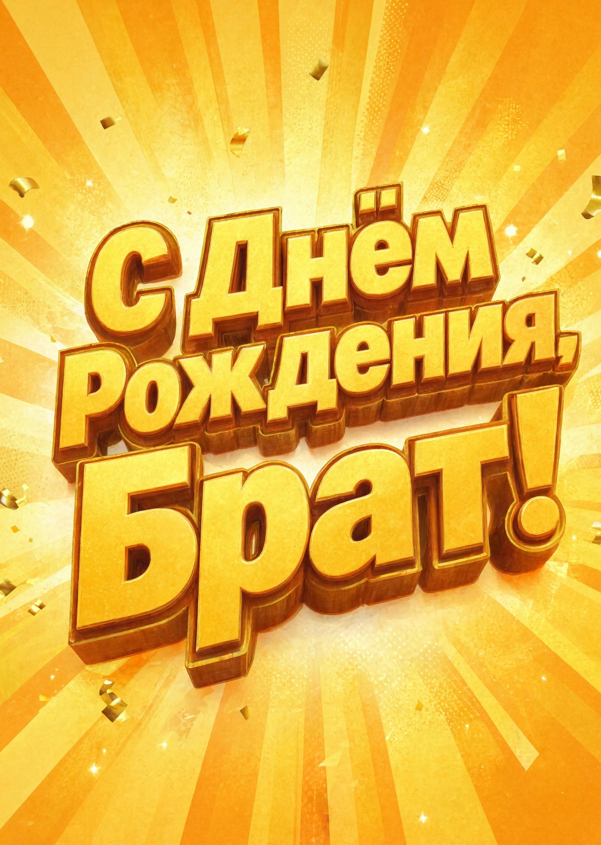 Открытка С днём рождения брату  #11