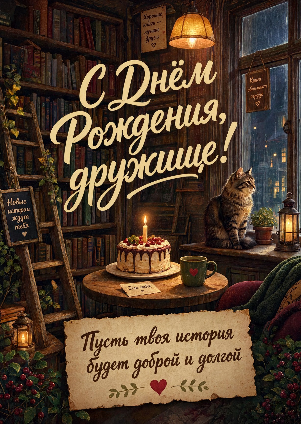 Открытка "С днем рождения другу" #48