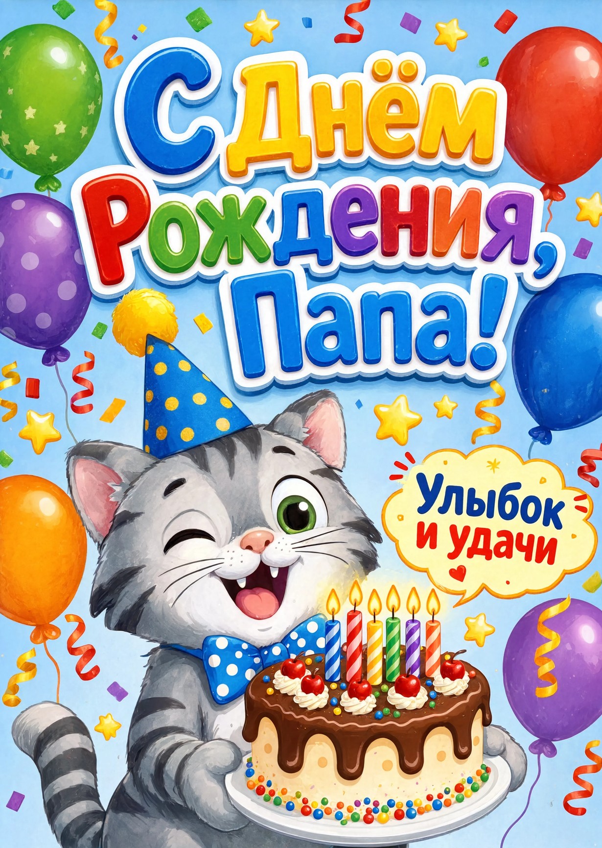 Открытка "С днём рождения папе" #11