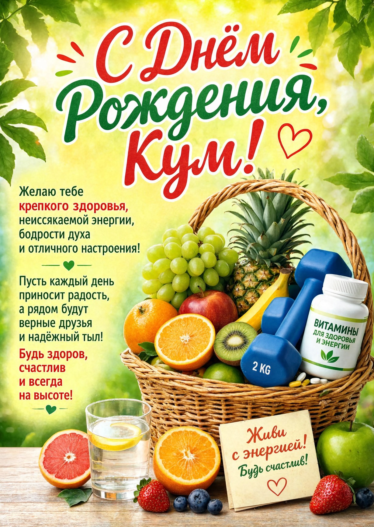 Открытка "С днем рождения куму" #79