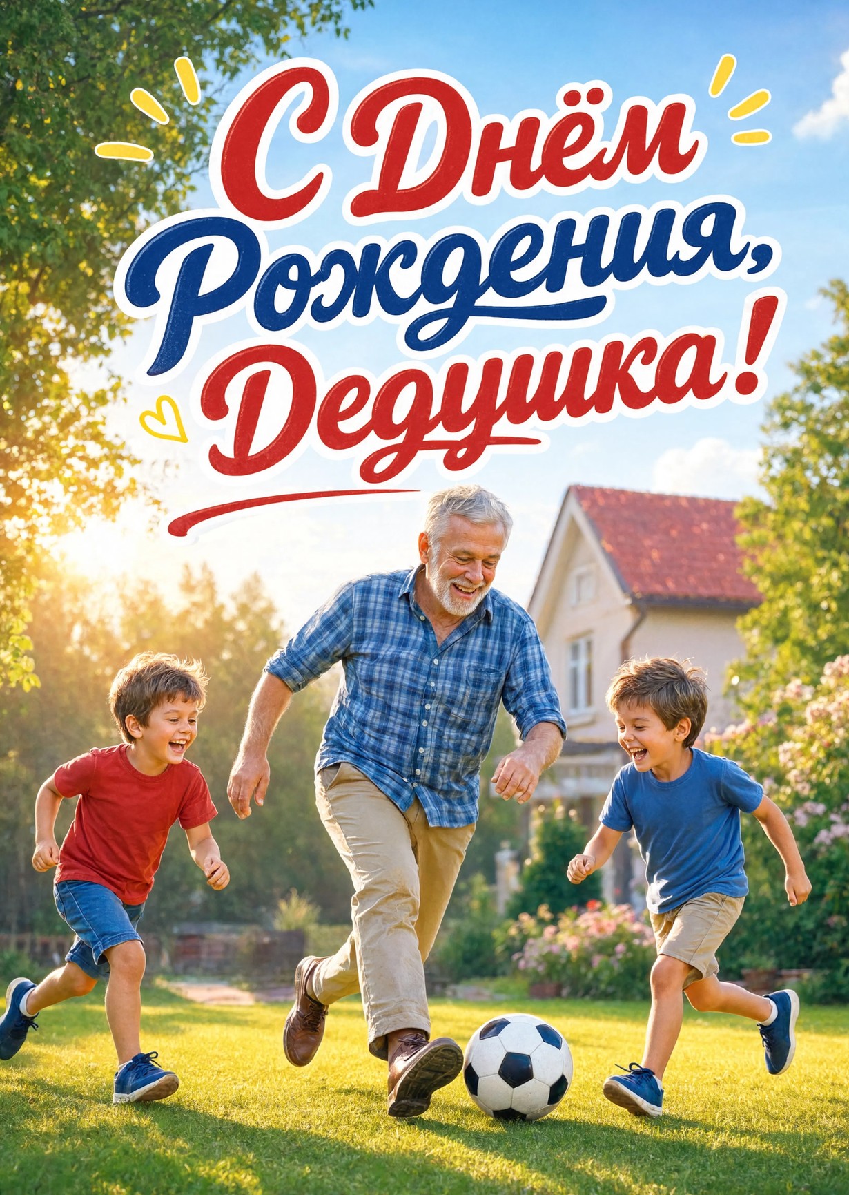 Открытка "С днём рождения дедушке" #61