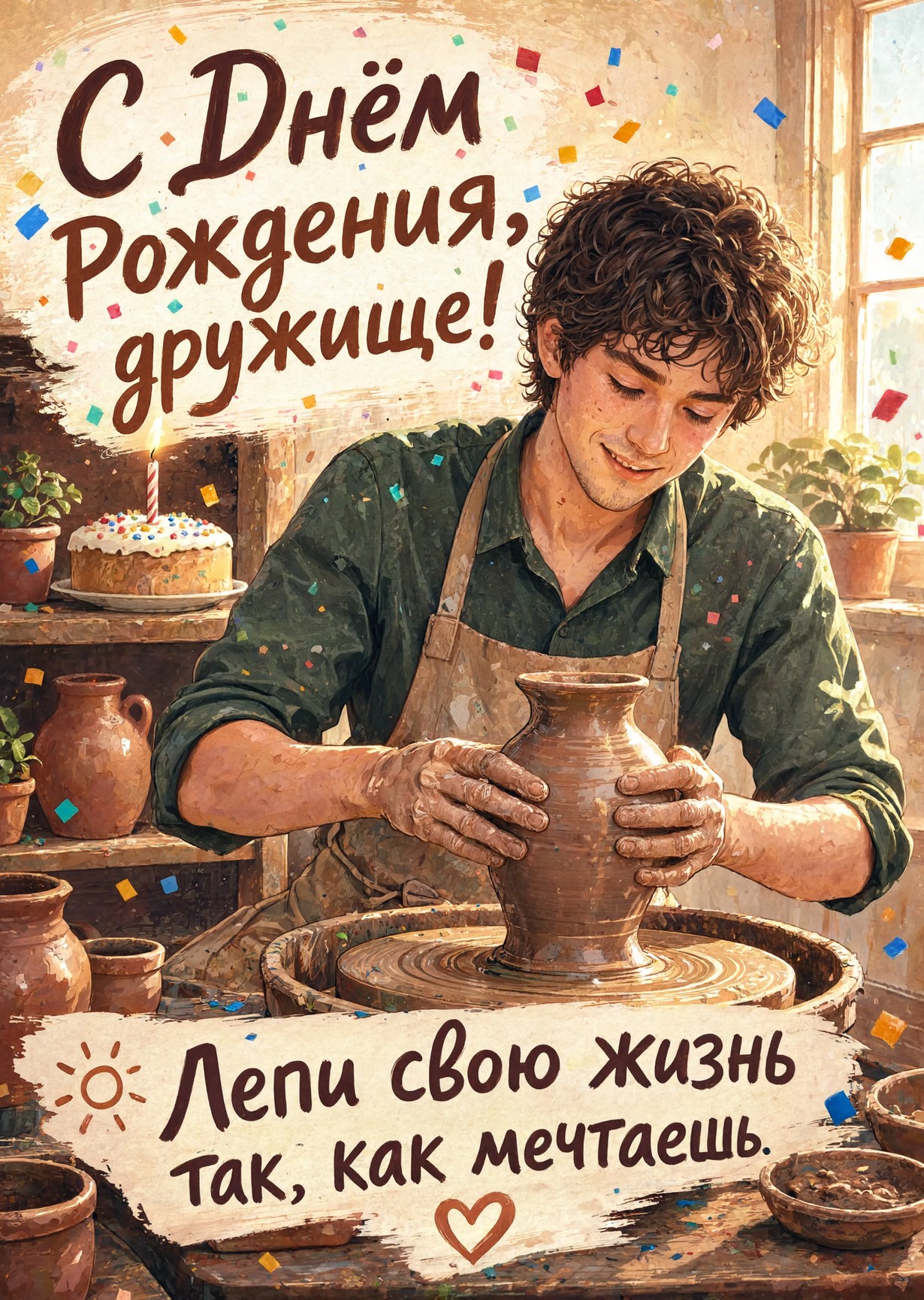 Открытка "С днем рождения другу" #66