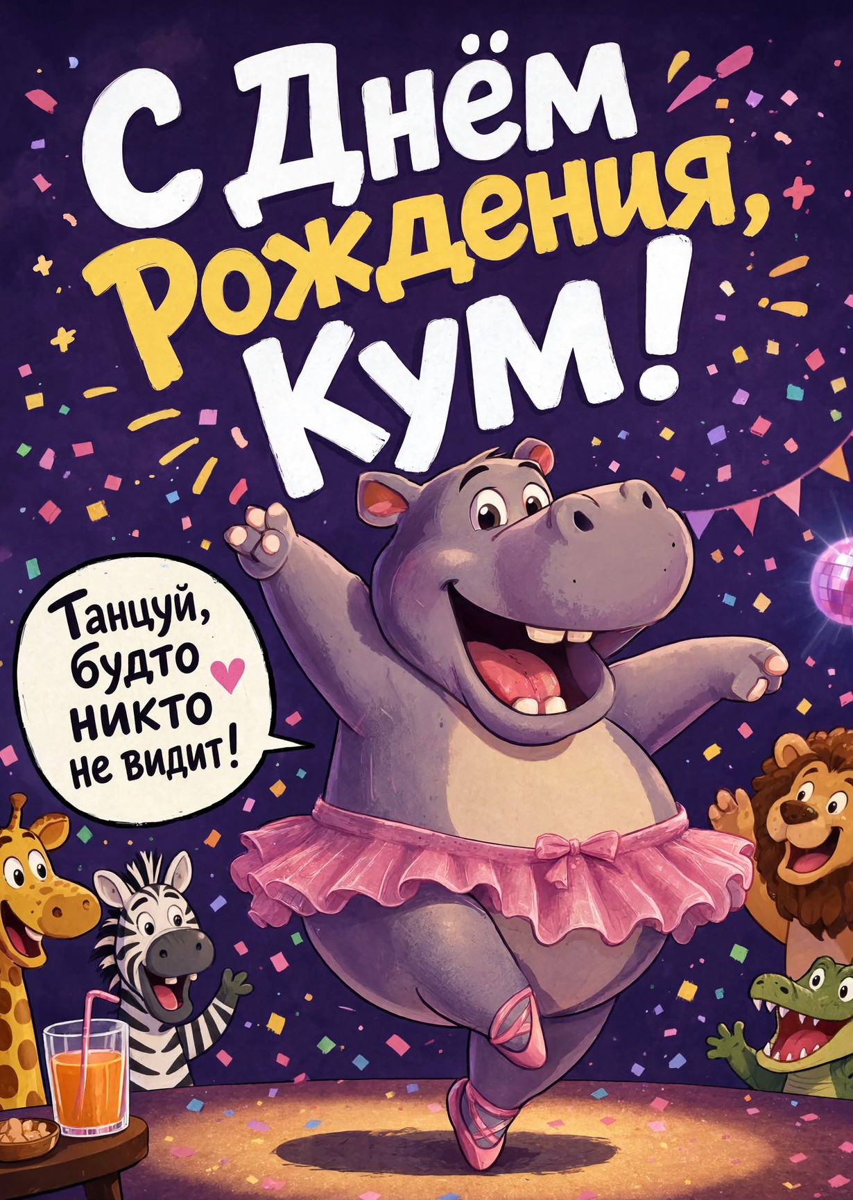 Открытка "С днем рождения куму" #17