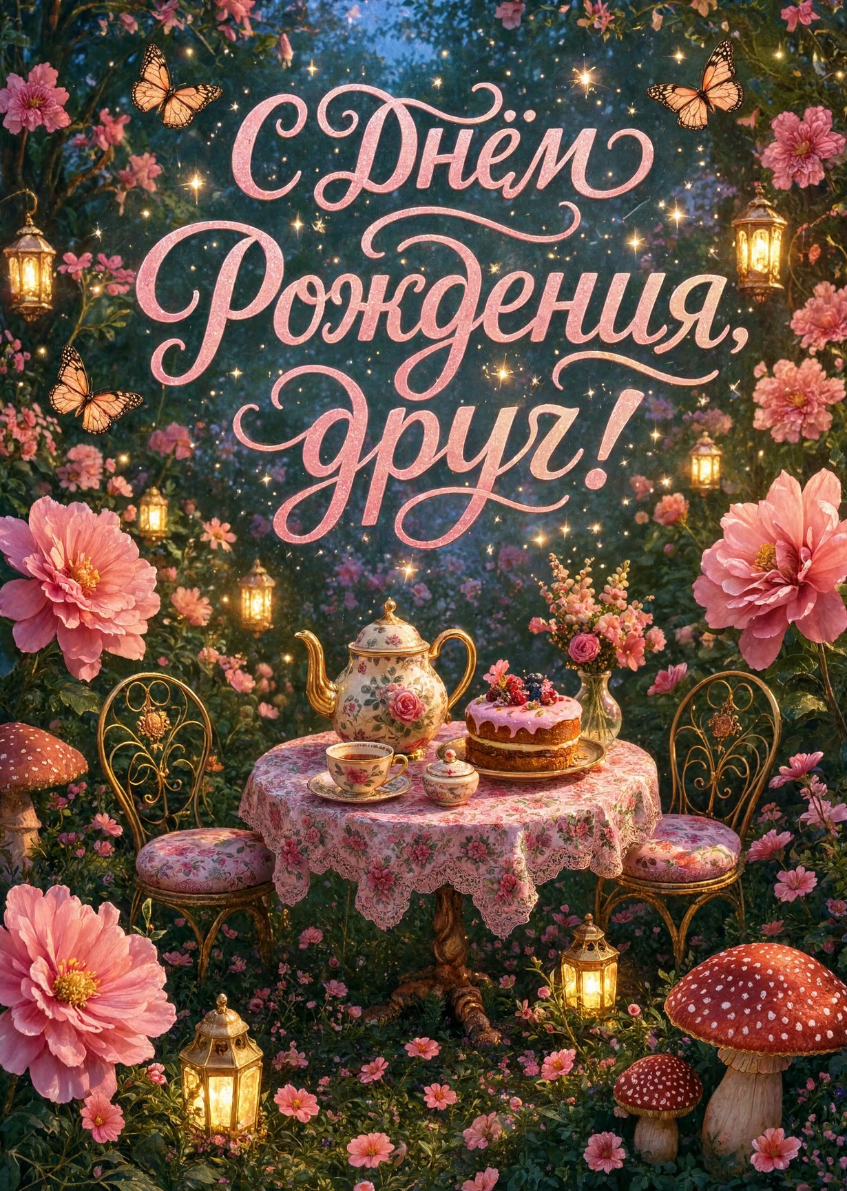 Открытка "С днем рождения другу" #49