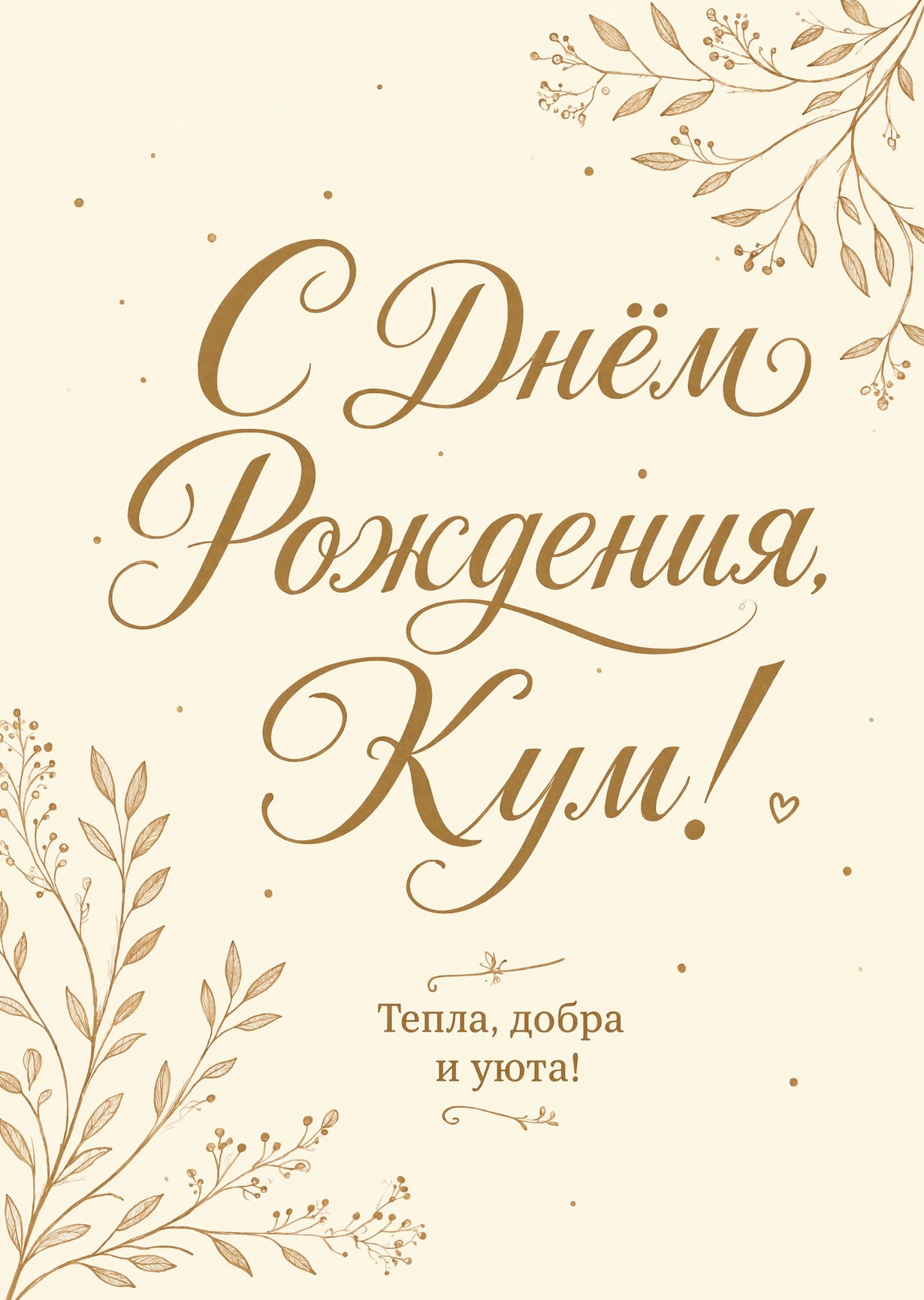 Открытка "С днем рождения куму" #43