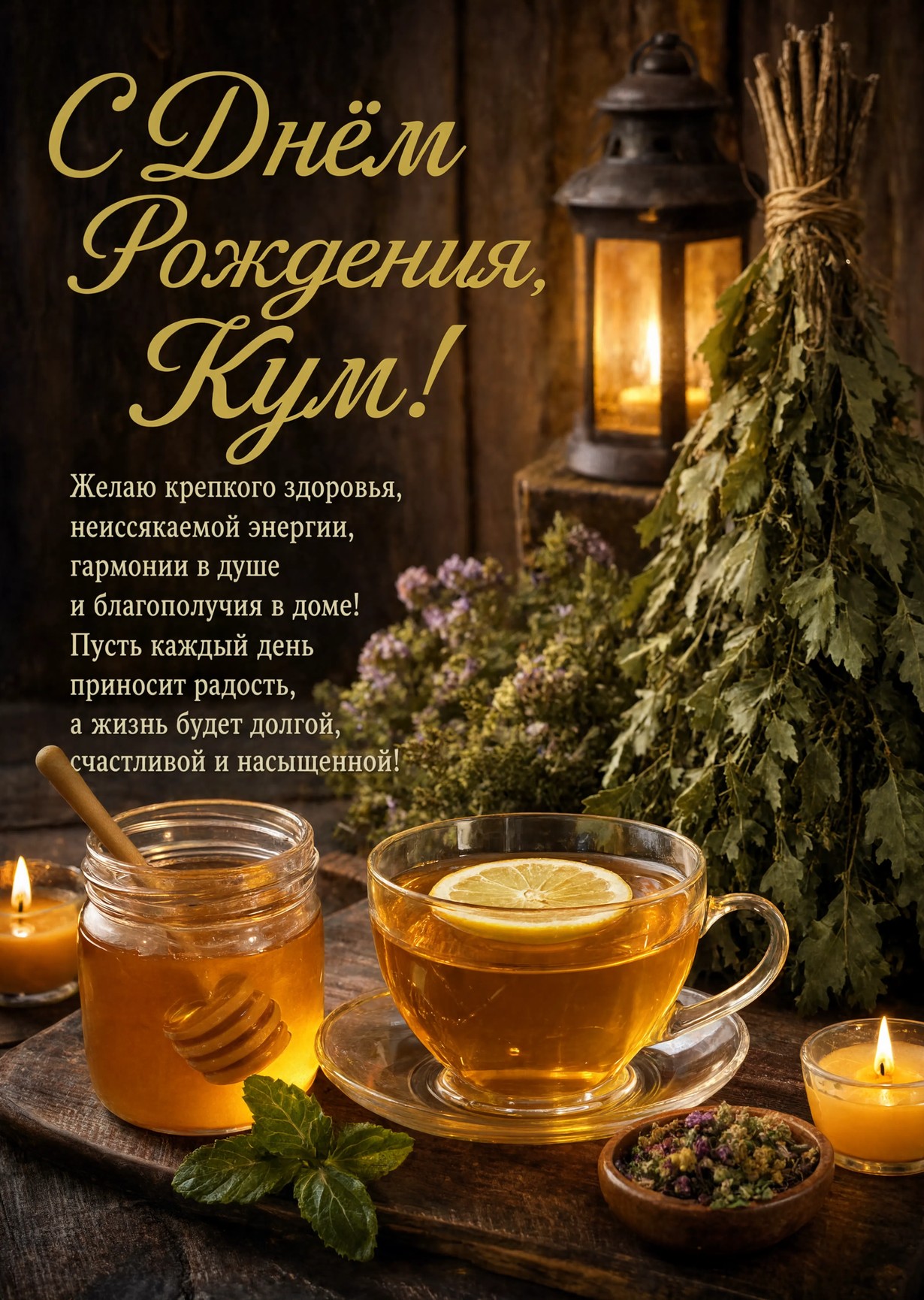 Открытка "С днем рождения куму" #83