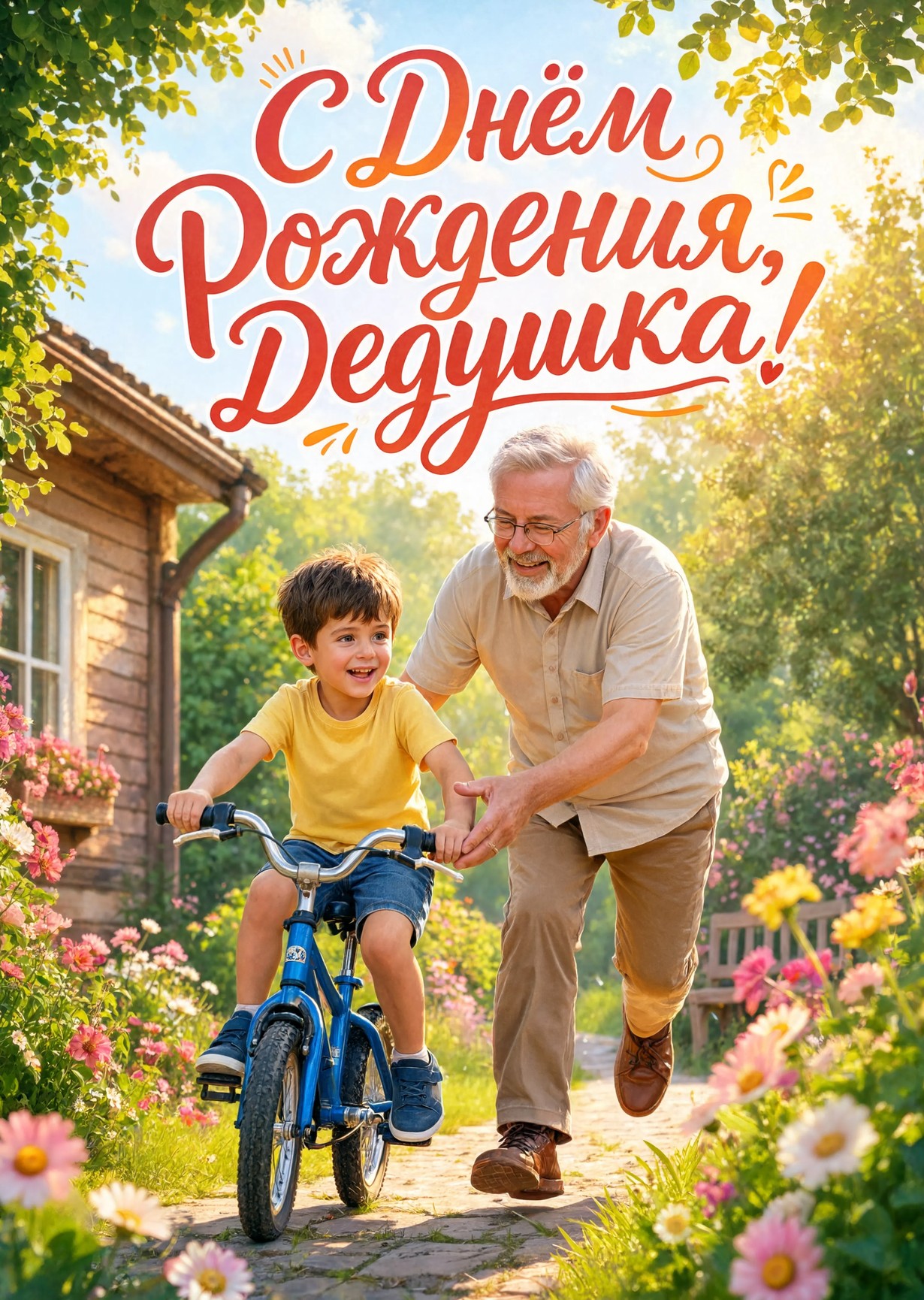 Открытка "С днём рождения дедушке" #64