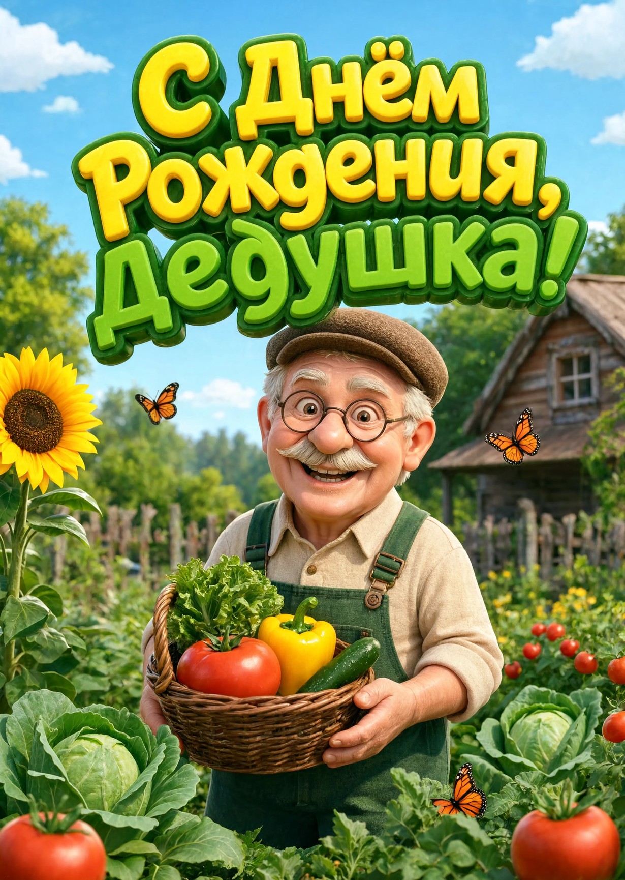 Открытка "С днём рождения дедушке" #22