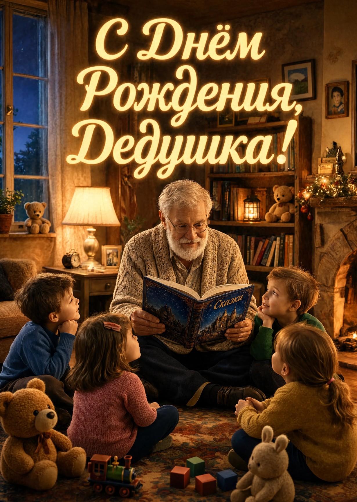 Открытка "С днём рождения дедушке" #58