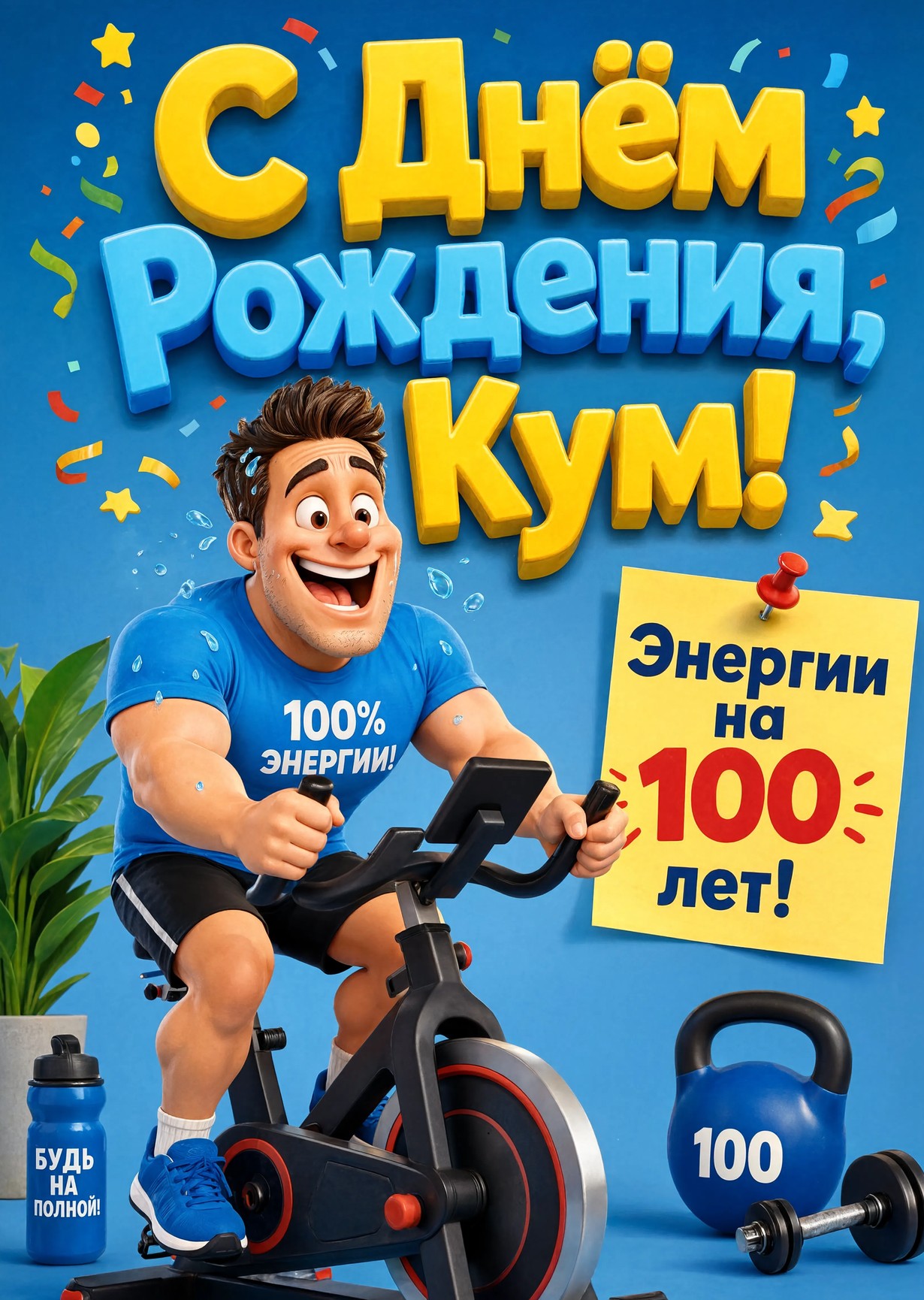 Открытка "С днем рождения куму" #49