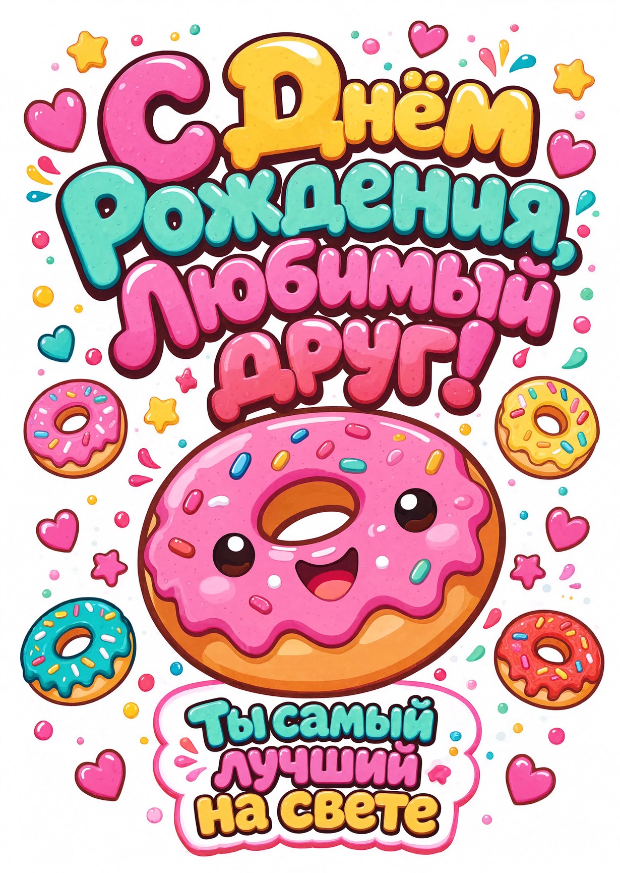 Открытка "С днем рождения другу" #54