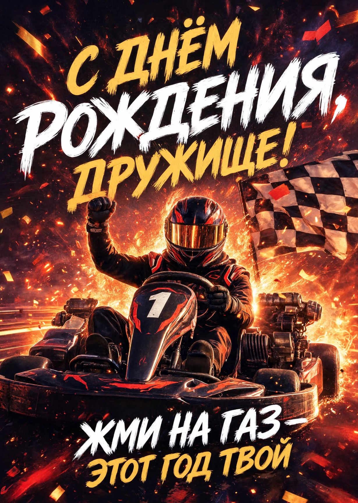 Открытка "С днем рождения другу" #78