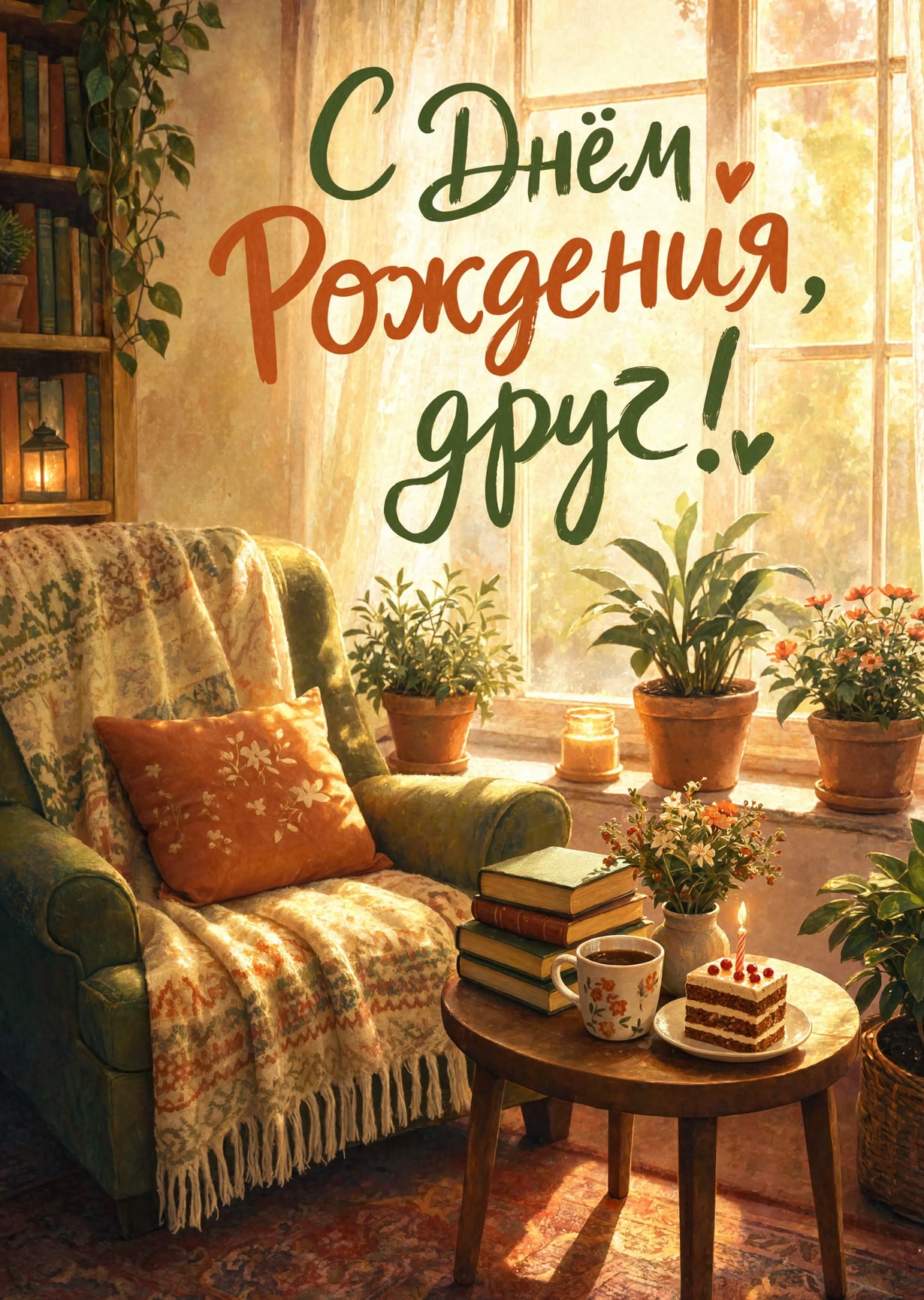 Открытка "С днем рождения другу" #80
