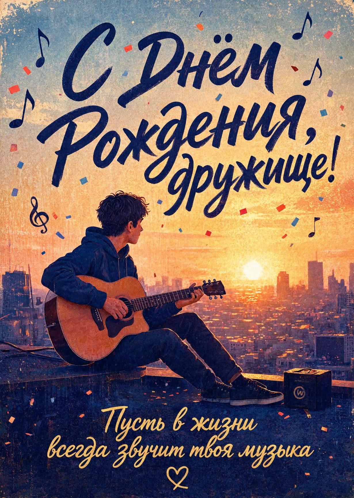 Открытка "С днем рождения другу" #2