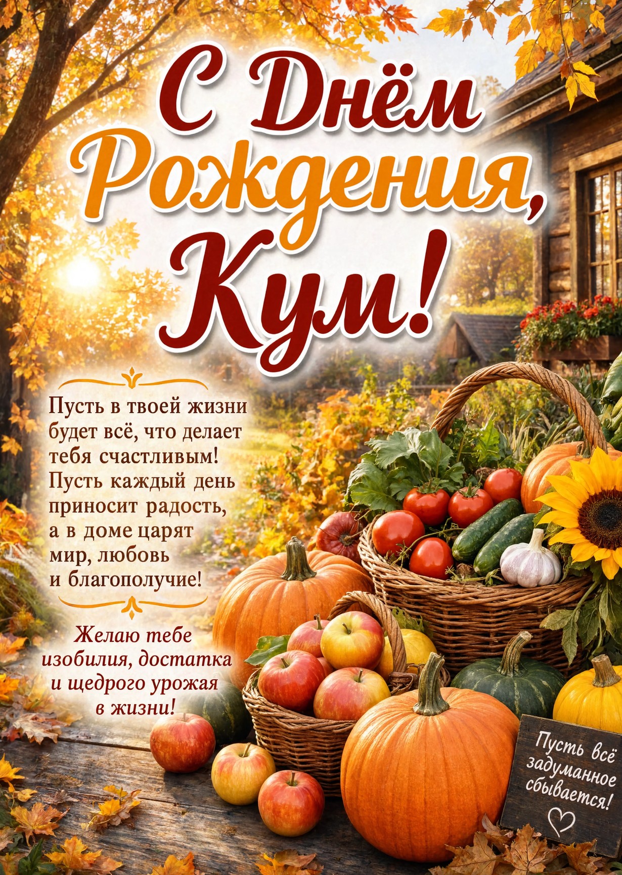 Открытка "С днем рождения куму" #73