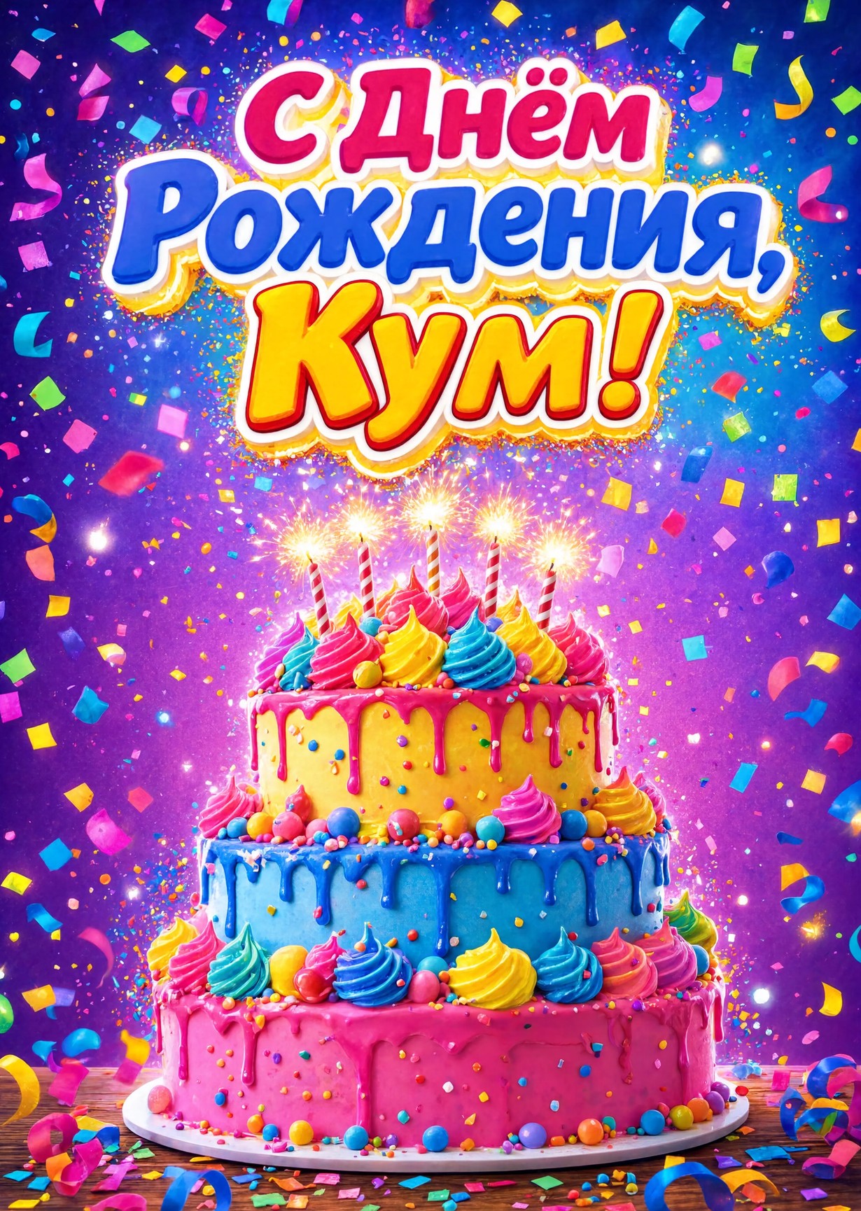 Открытка "С днем рождения куму" #92