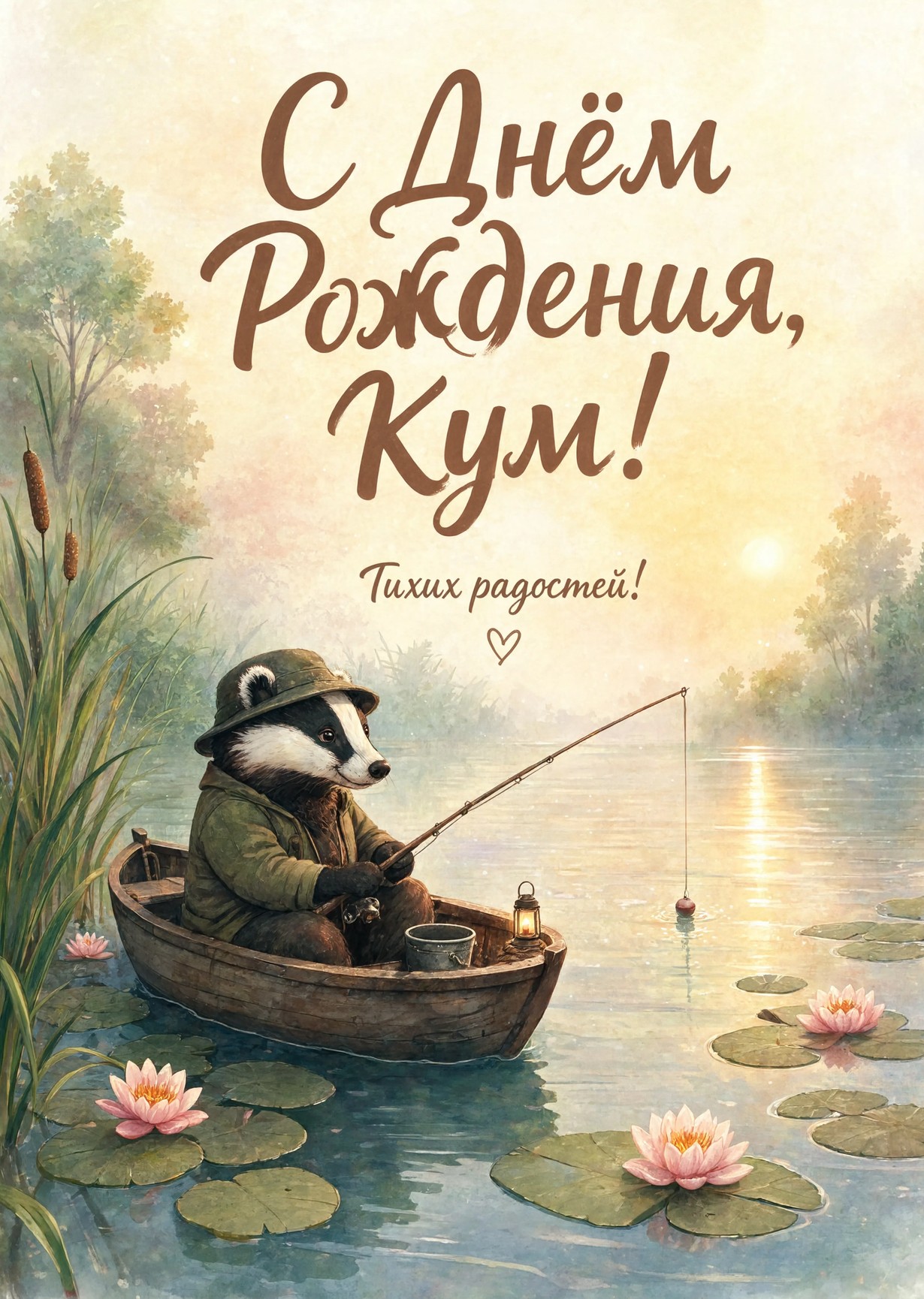 Открытка "С днем рождения куму" #26