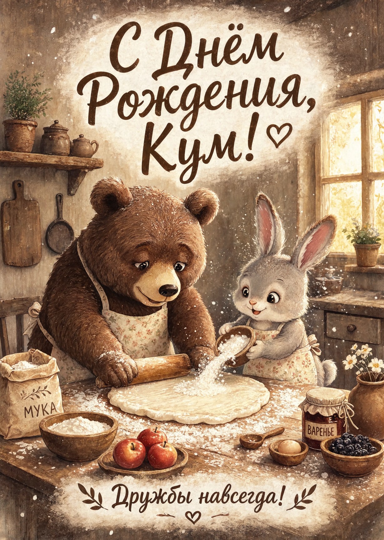 Открытка "С днем рождения куму" #30