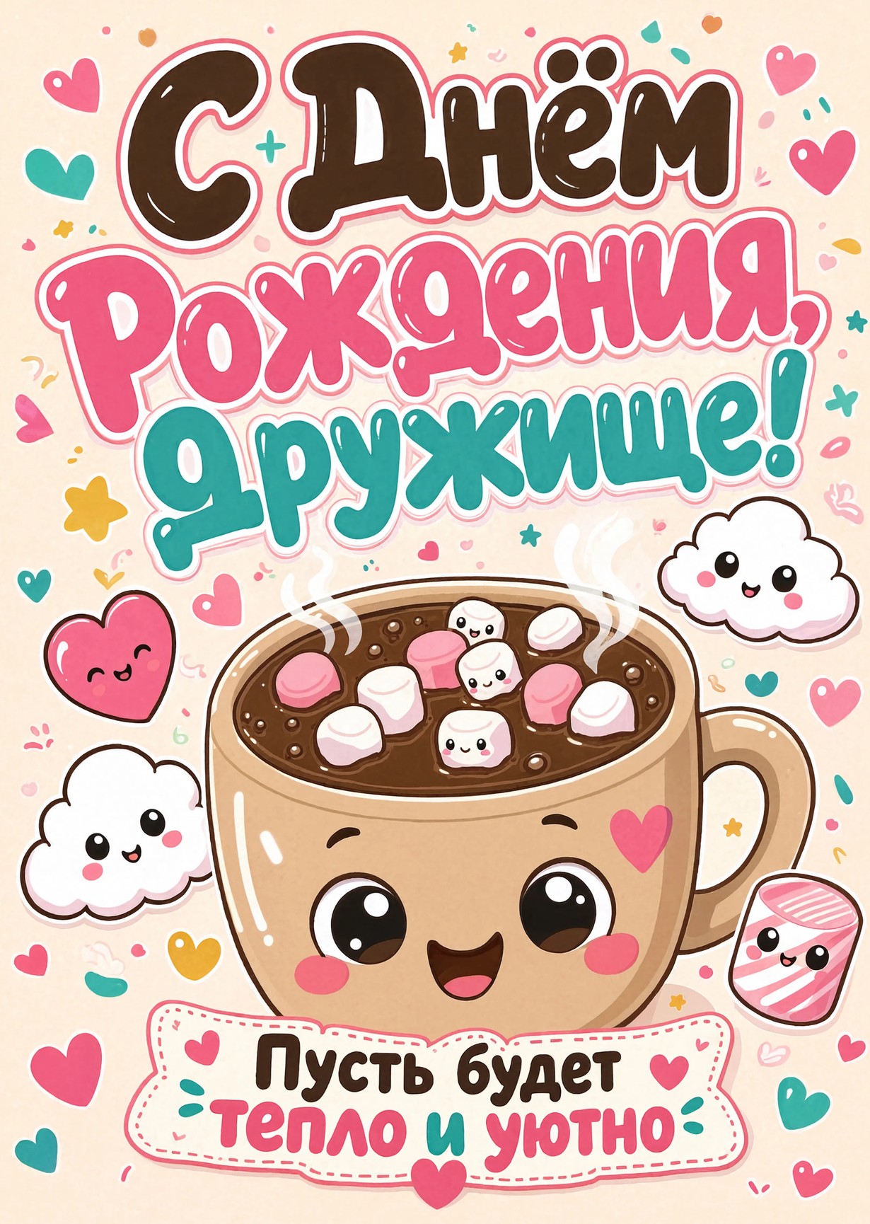 Открытка "С днем рождения другу" #55