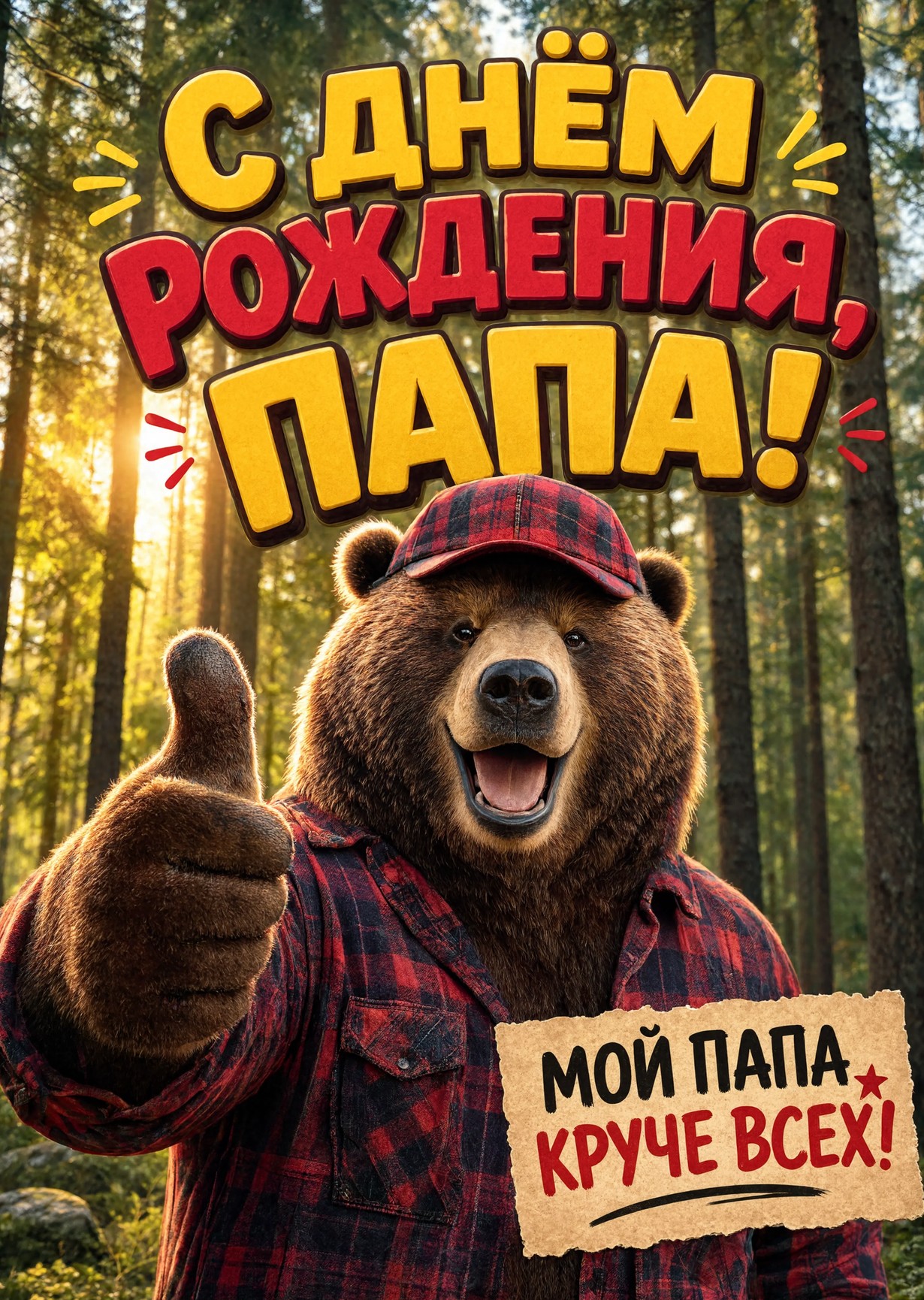 Открытка "С днём рождения папе" #83