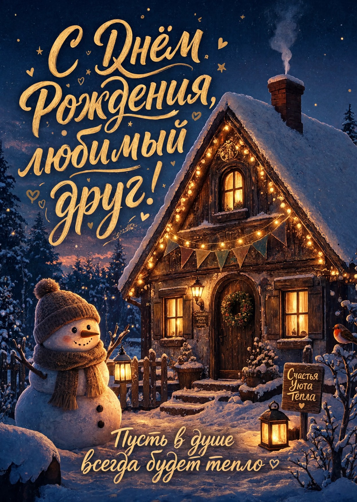 Открытка "С днем рождения другу" #45