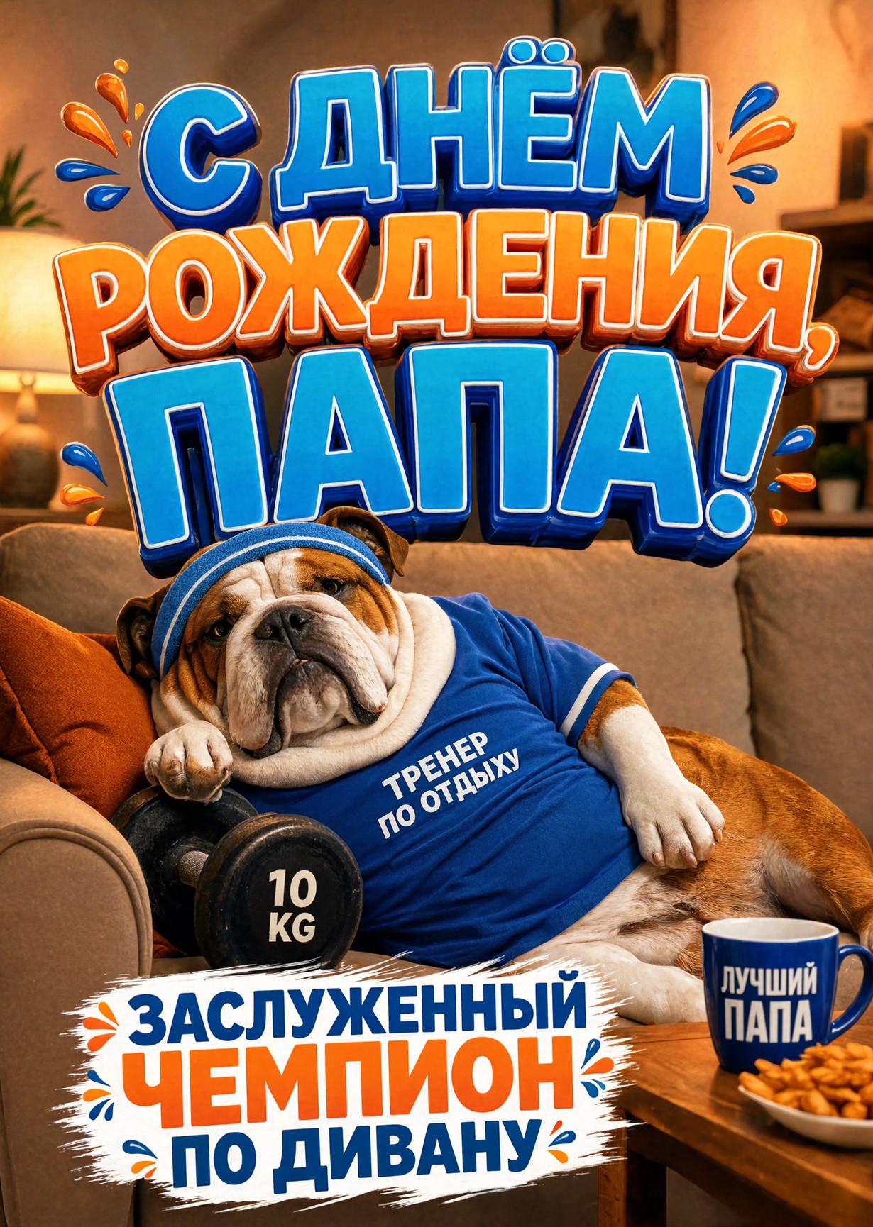 Открытка "С днём рождения папе" #75