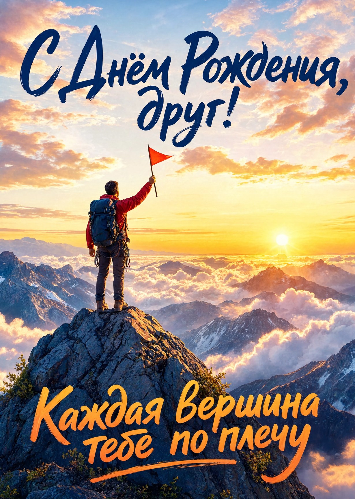 Открытка "С днем рождения другу" #75