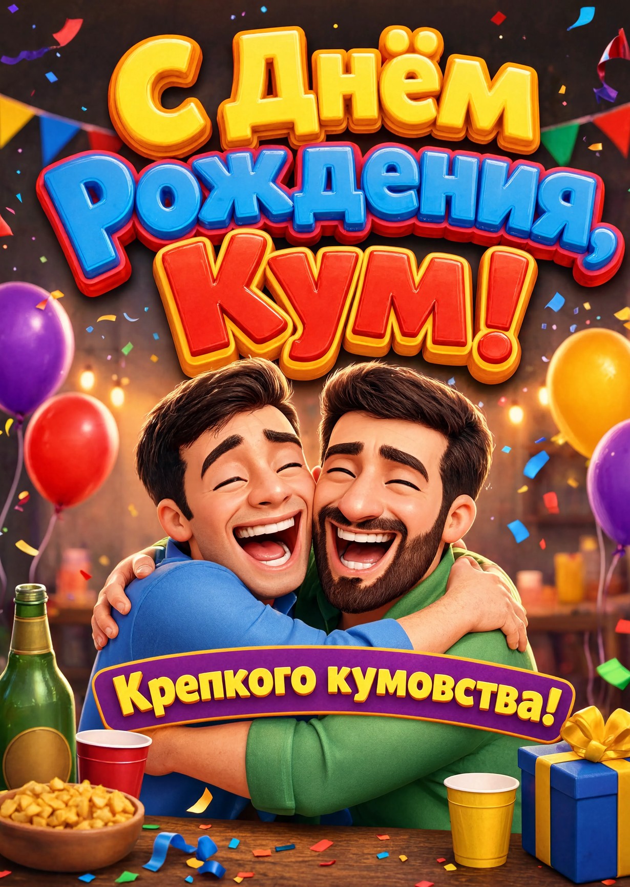 Открытка "С днем рождения куму" #46